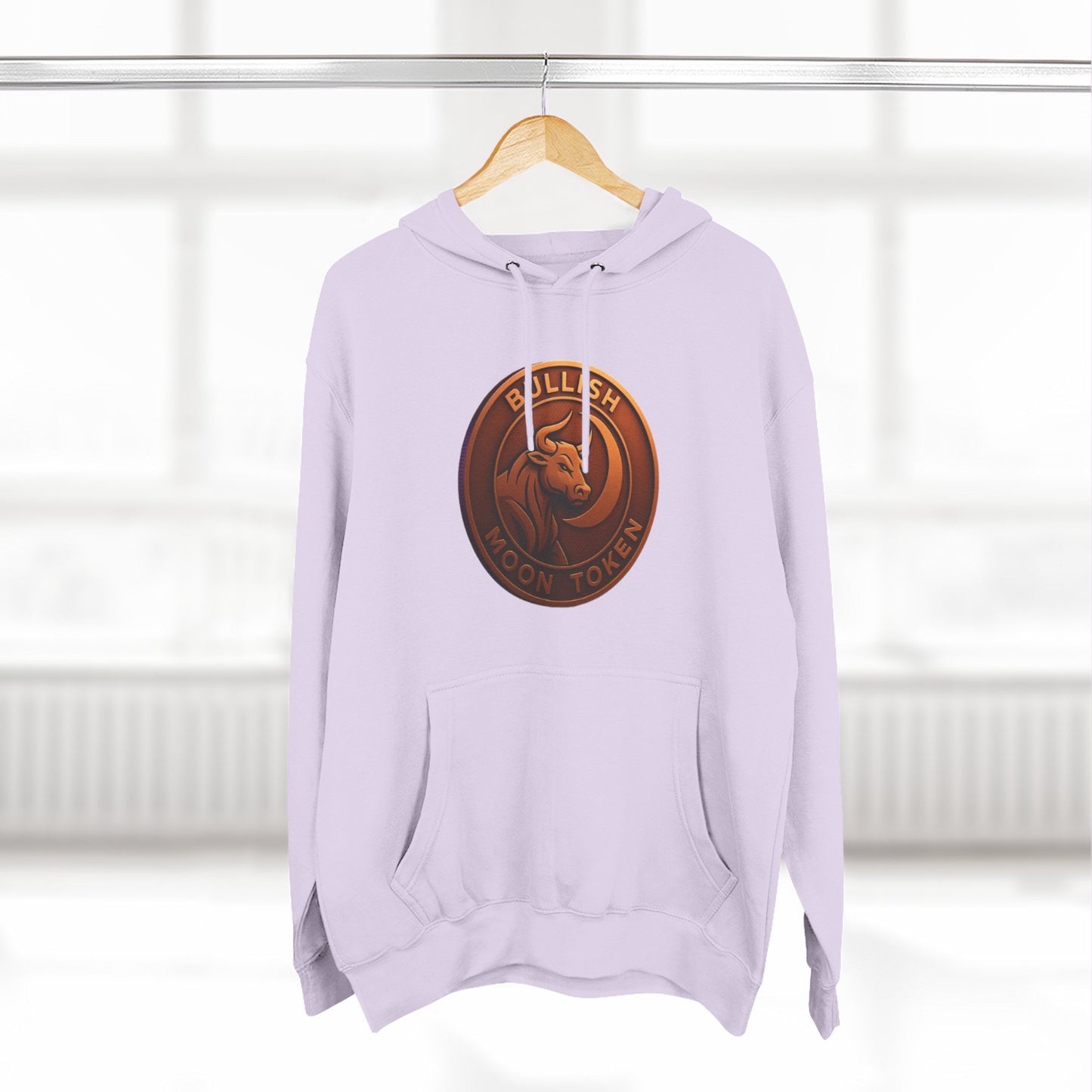 Bullish Moon Token Three-Panel Fleece Hoodie