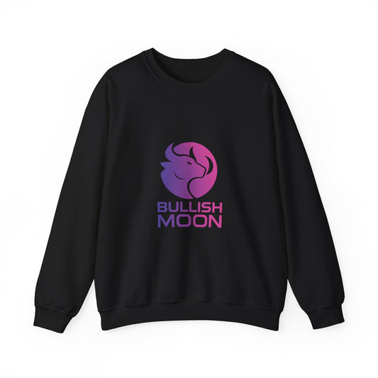 Bullish Moon Crewneck Sweatshirt — Gradient Bull Logo Pullover