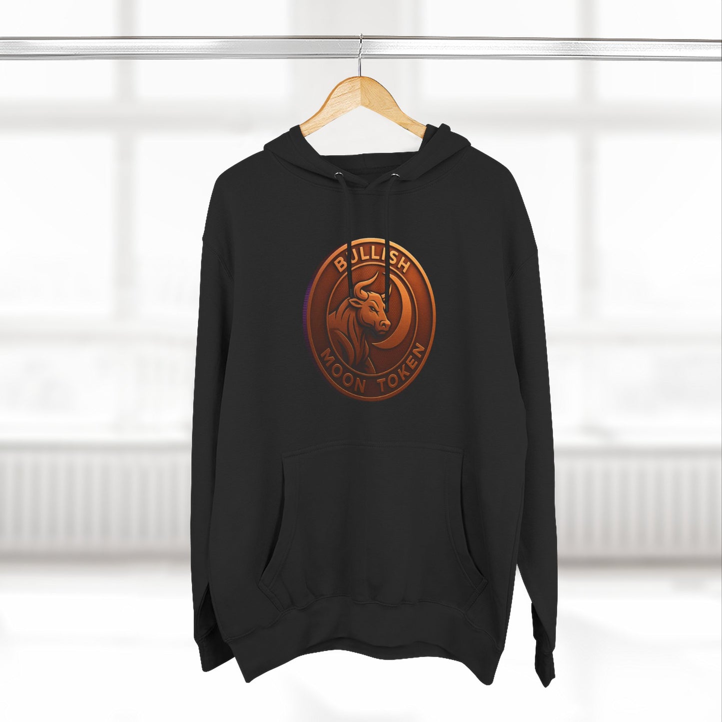 Bullish Moon Token Three-Panel Fleece Hoodie