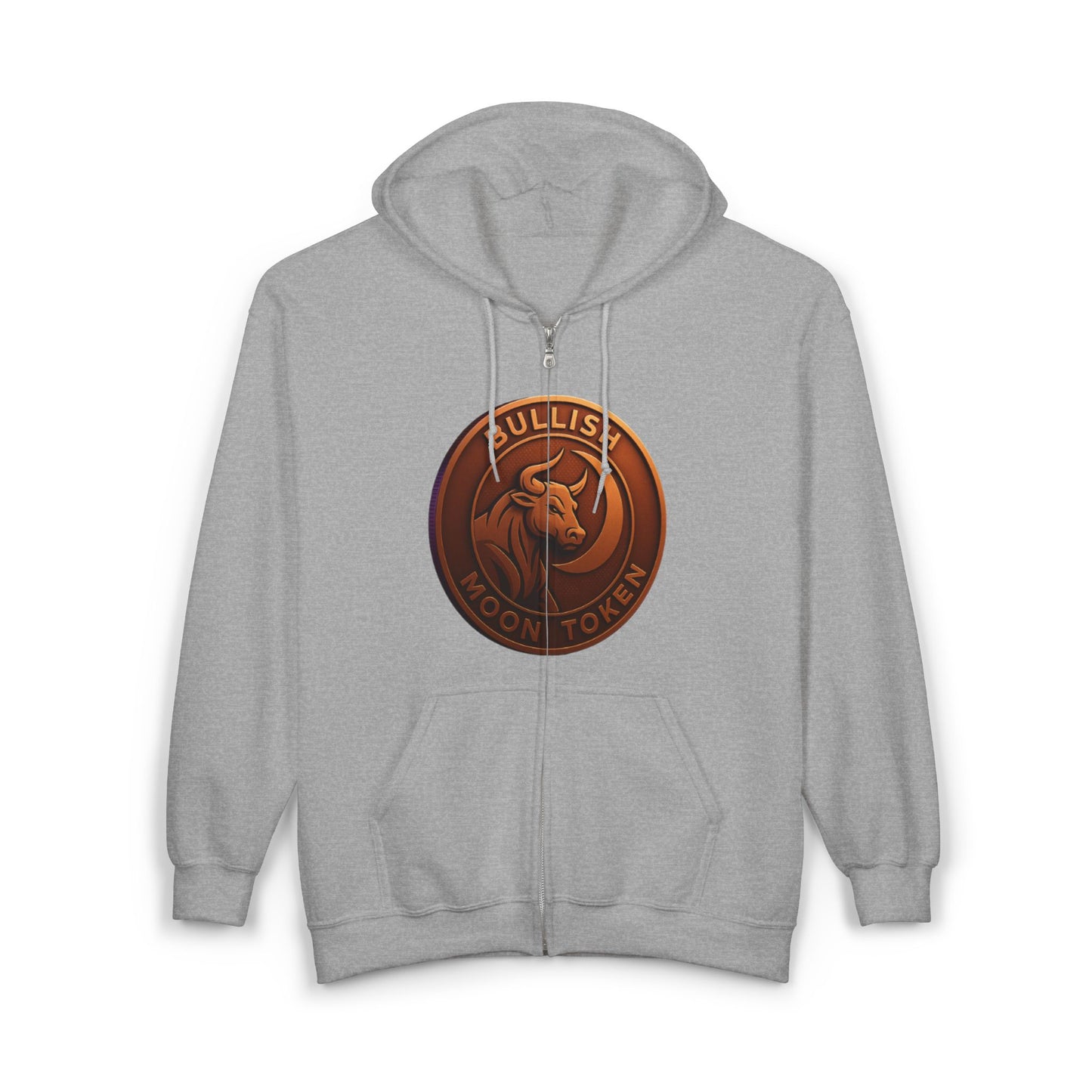 Bullish Moon Token Hooded Sweatshirt, Crypto Gear, Unisex Hoodie