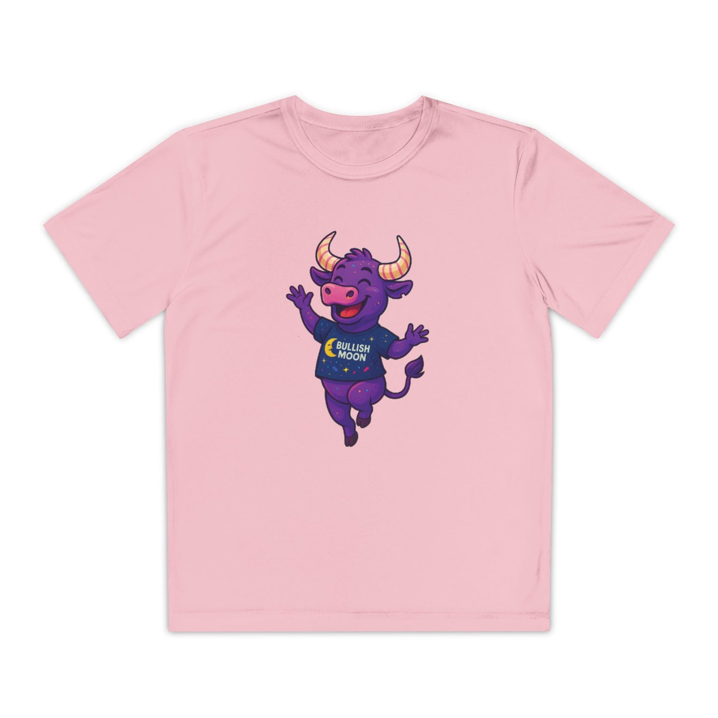 Youth T-Shirt-Bullish Moon Felipe Wicking Tee for kids