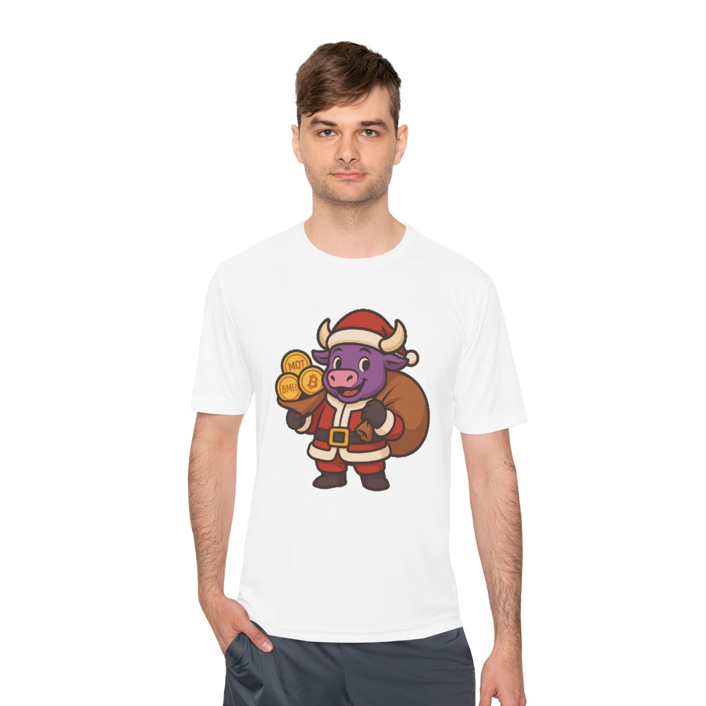 Felipe The Bull Santa Unisex Moisture Wicking Tee