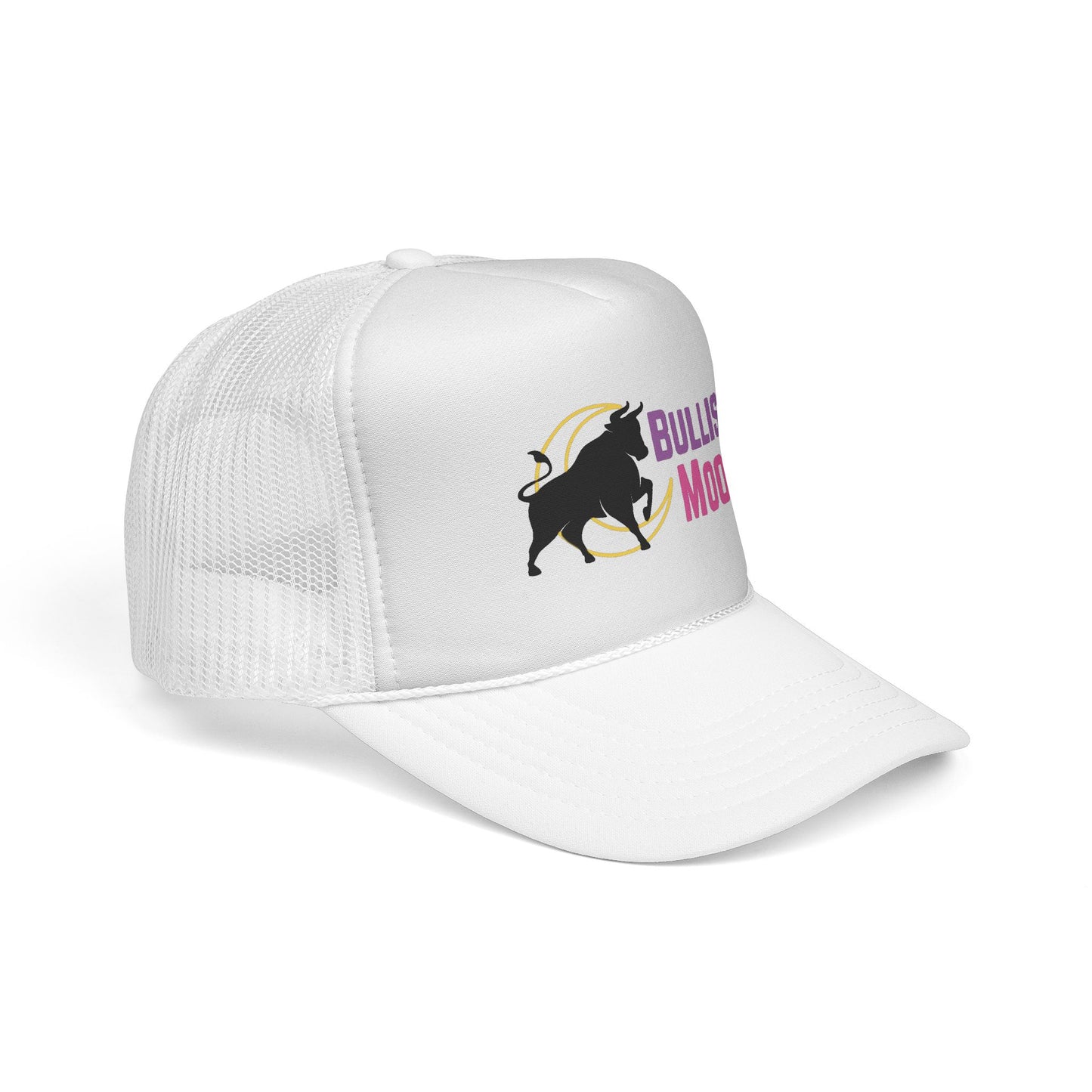 Bullish Moon Trucker Hat — Retro Bull Logo Cap