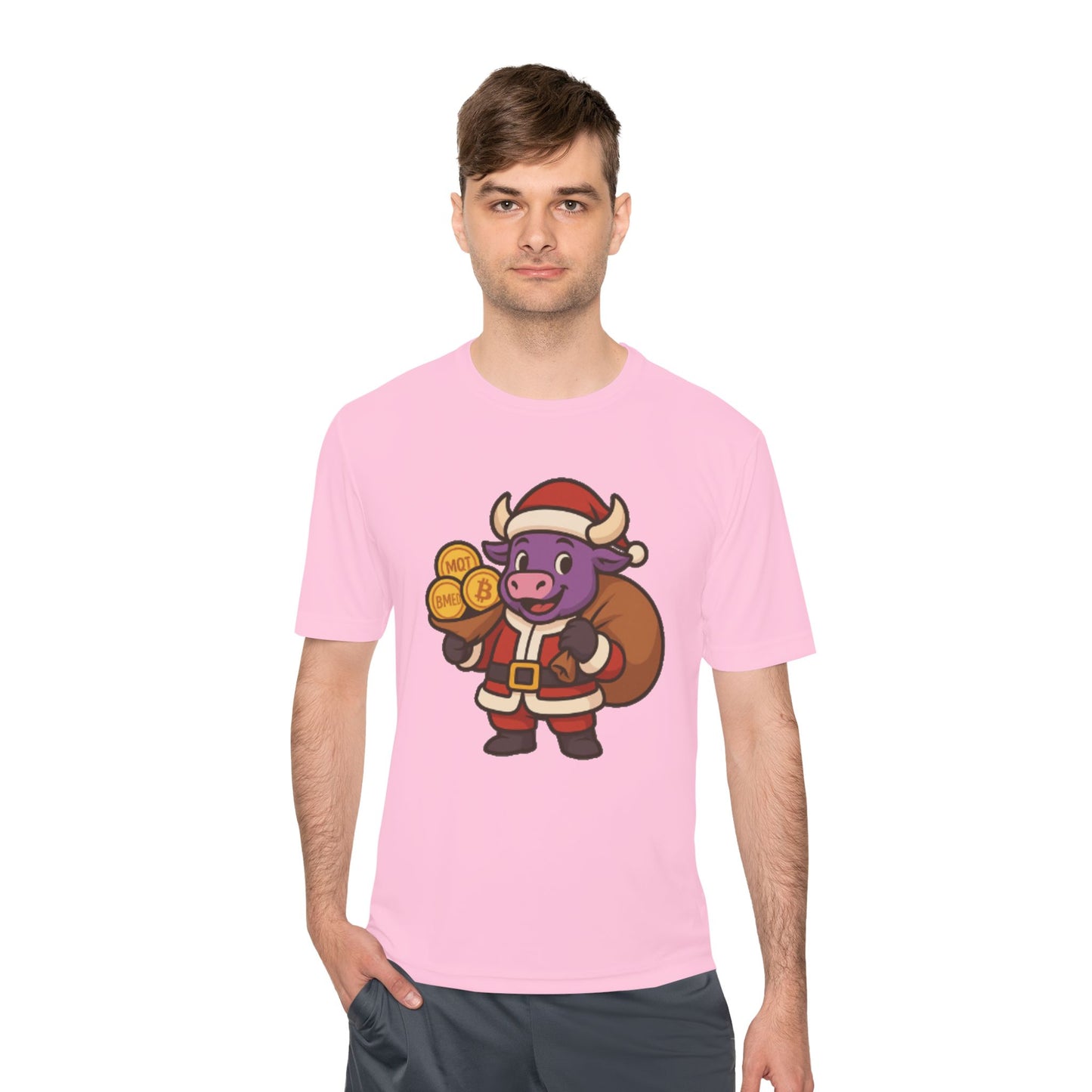 Felipe The Bull Santa Unisex Moisture Wicking Tee