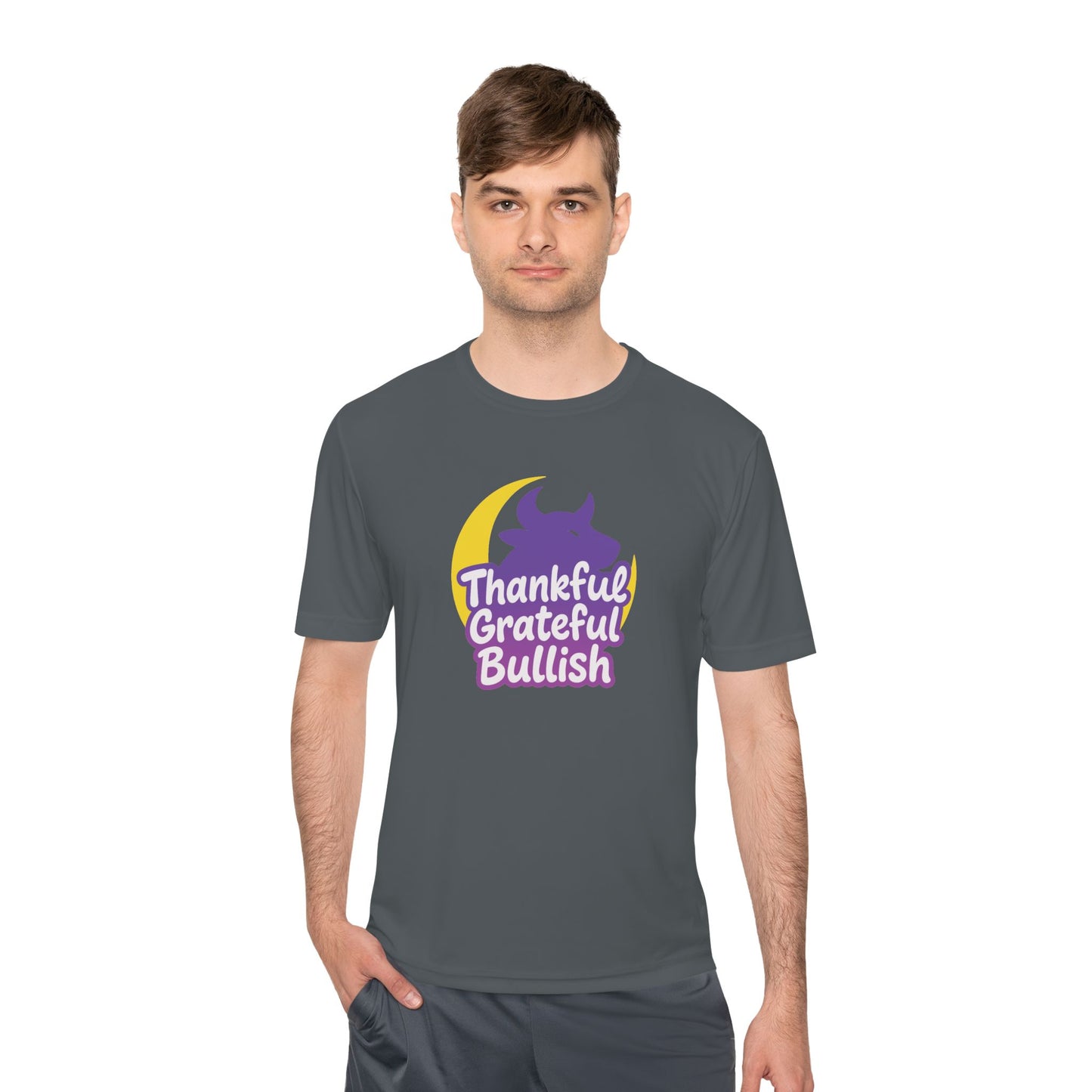 Thankful Grateful Bullish Unisex Moisture Wicking Tee