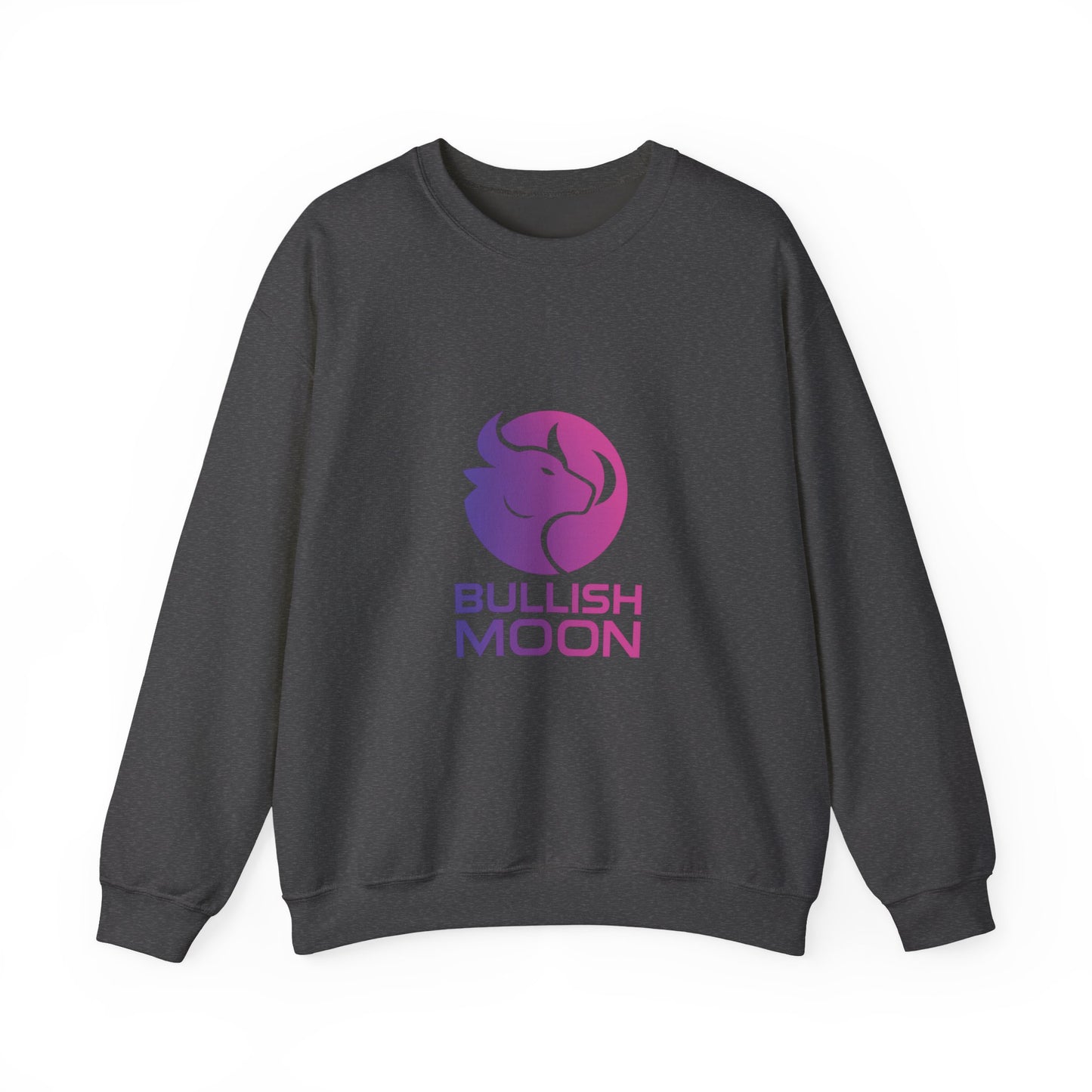 Bullish Moon Crewneck Sweatshirt — Gradient Bull Logo Pullover