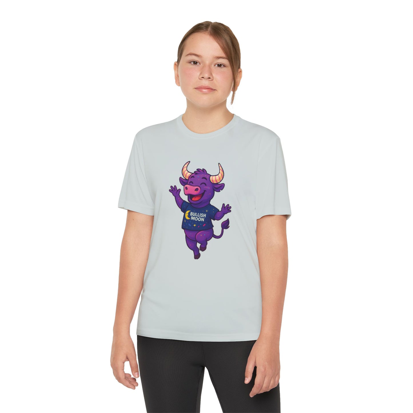 Youth T-Shirt-Bullish Moon Felipe Wicking Tee for kids