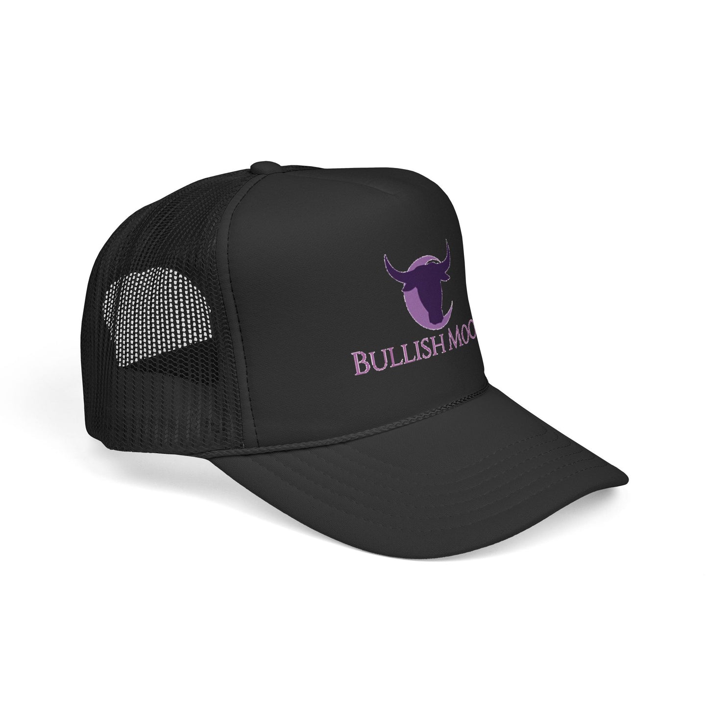🧢 Bullish Moon Trucker Hat – Minimal Logo Edition