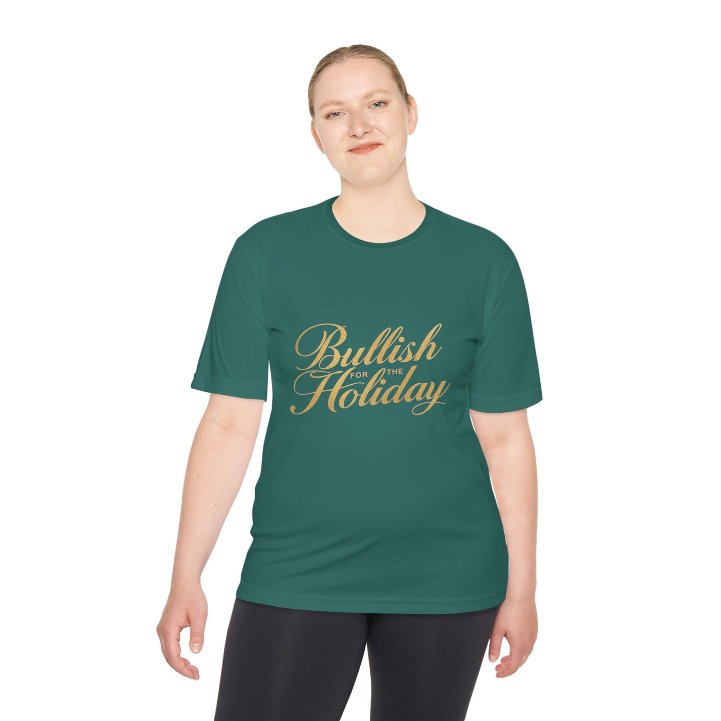 Bullish for the Holiday Tee - Gold Script Holiday Graphic Shirt