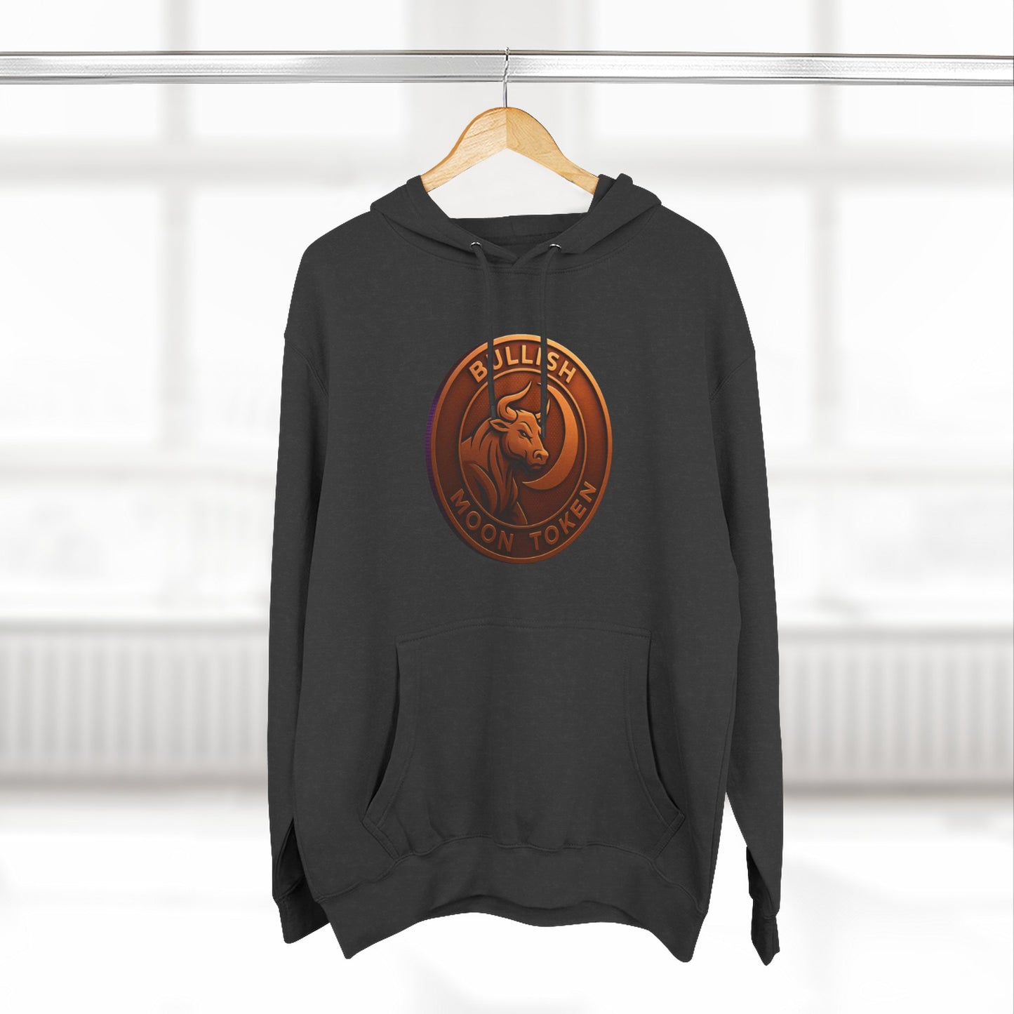 Bullish Moon Token Three-Panel Fleece Hoodie