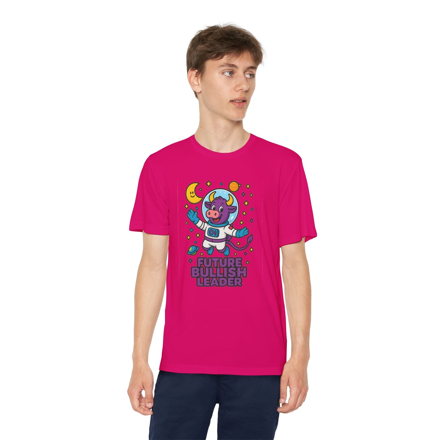 Youth T-shirt — Future Bullish Leader Wicking Tee for kids