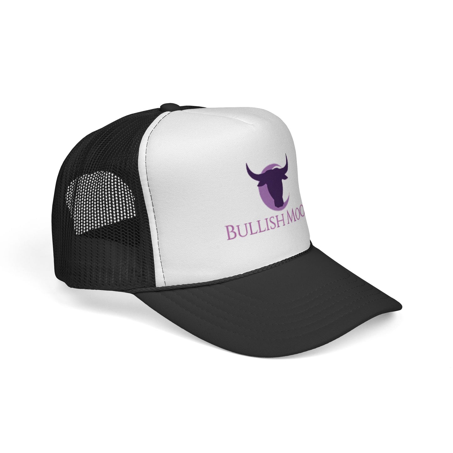 🧢 Bullish Moon Trucker Hat – Minimal Logo Edition
