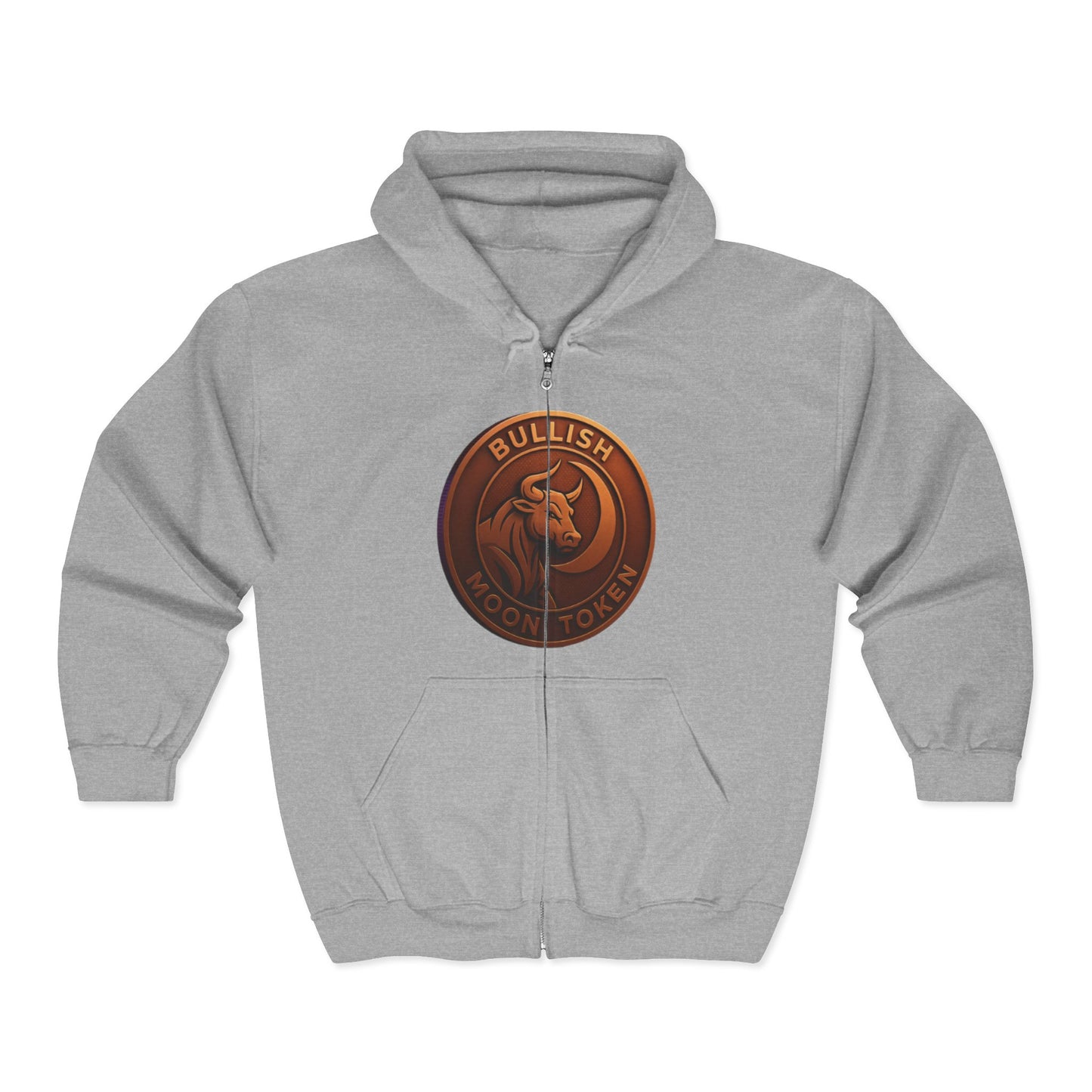 Bullish Moon Token Hooded Sweatshirt, Crypto Gear, Unisex Hoodie