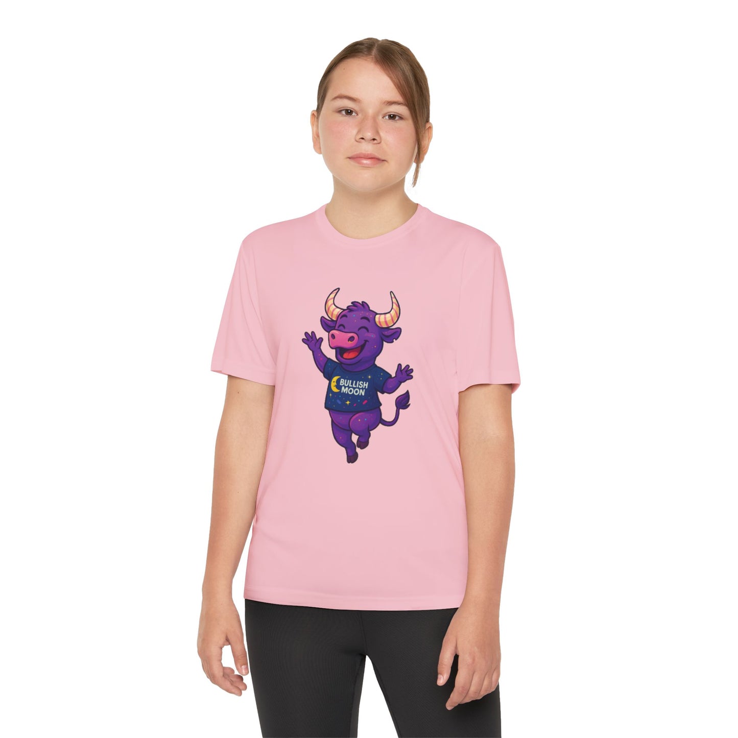 Youth T-Shirt-Bullish Moon Felipe Wicking Tee for kids