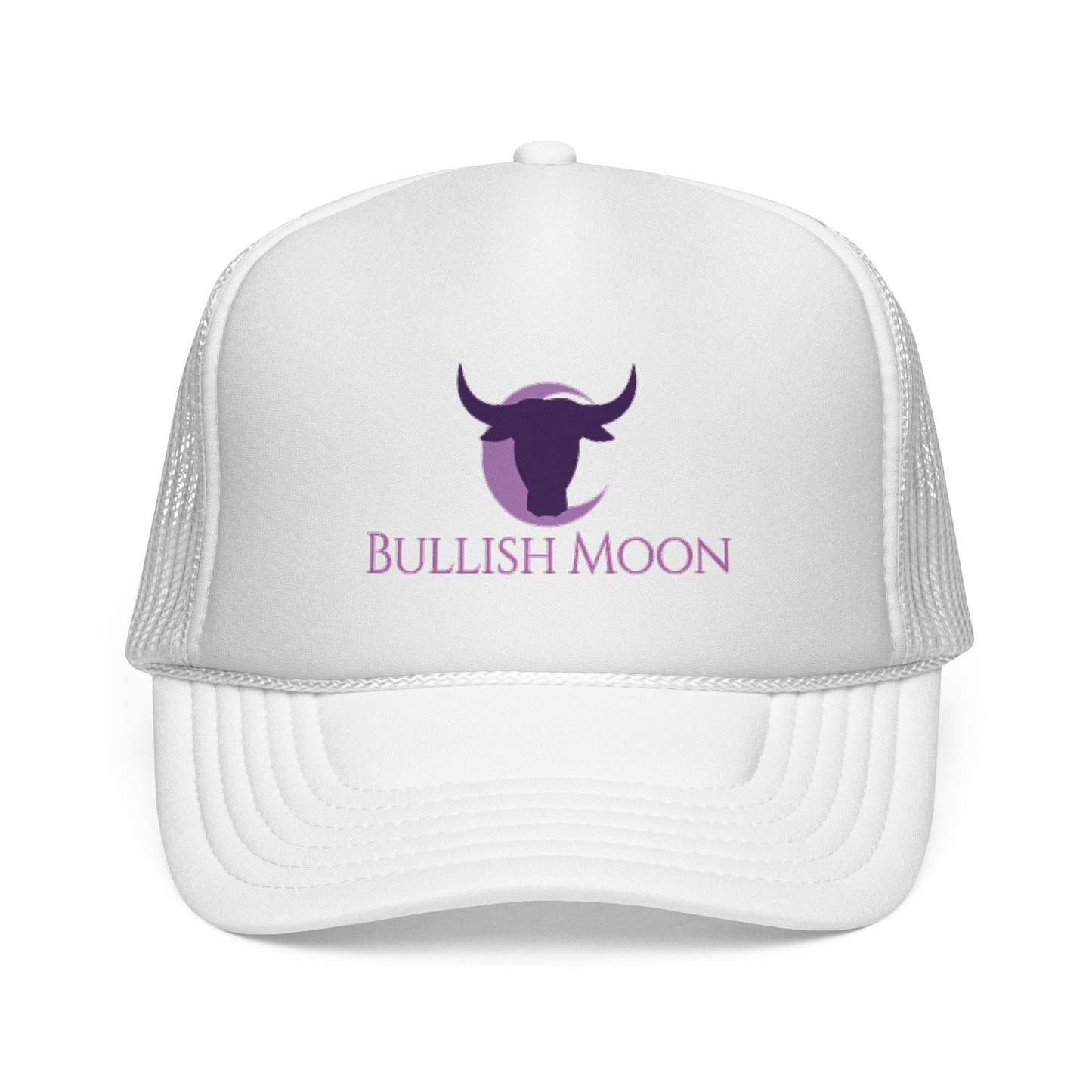 🧢 Bullish Moon Trucker Hat – Minimal Logo Edition