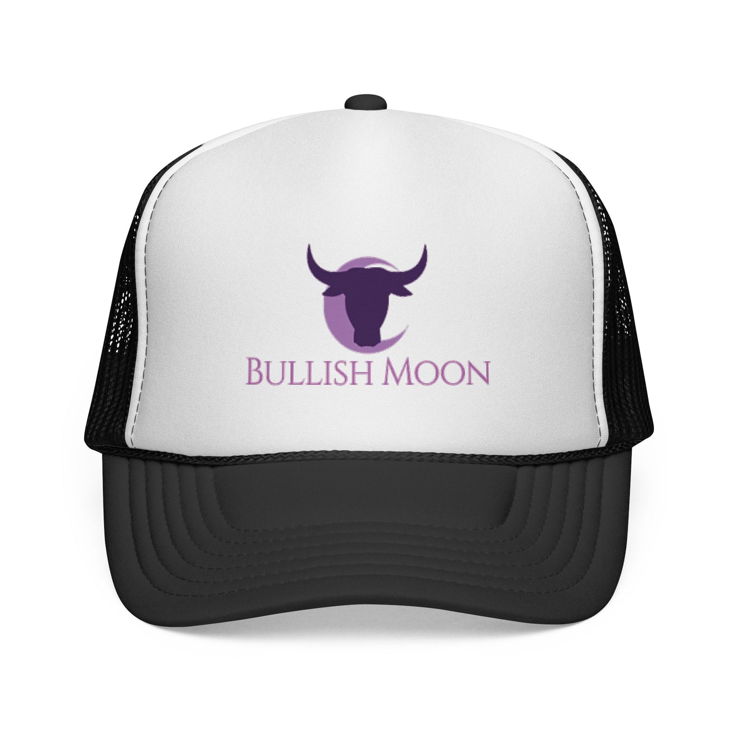 🧢 Bullish Moon Trucker Hat – Minimal Logo Edition