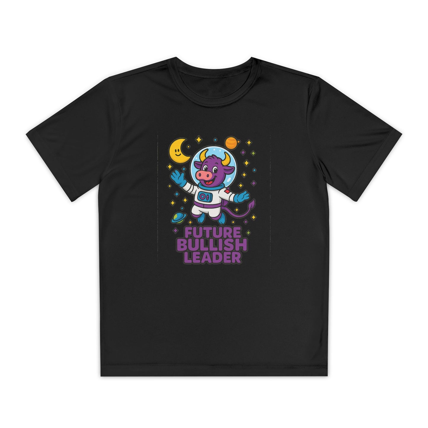 Youth T-shirt — Future Bullish Leader Wicking Tee for kids