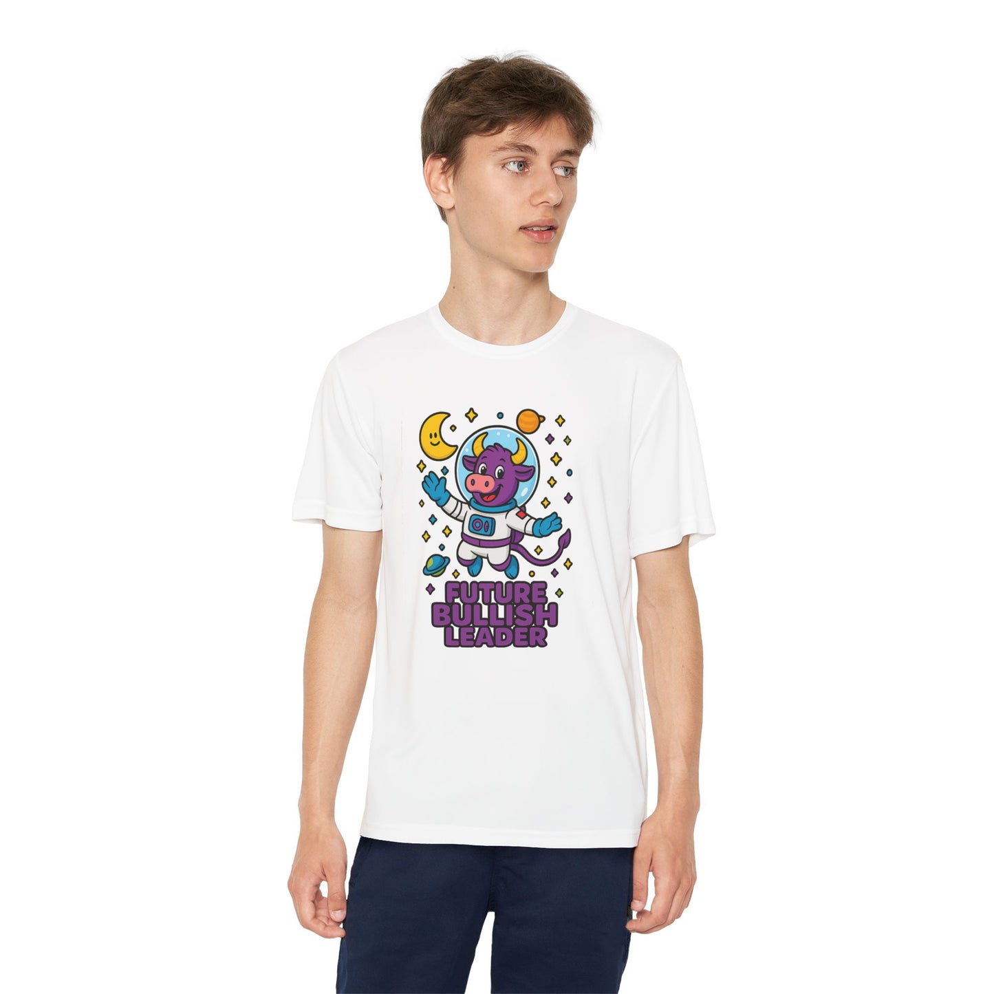 Youth T-shirt — Future Bullish Leader Wicking Tee for kids