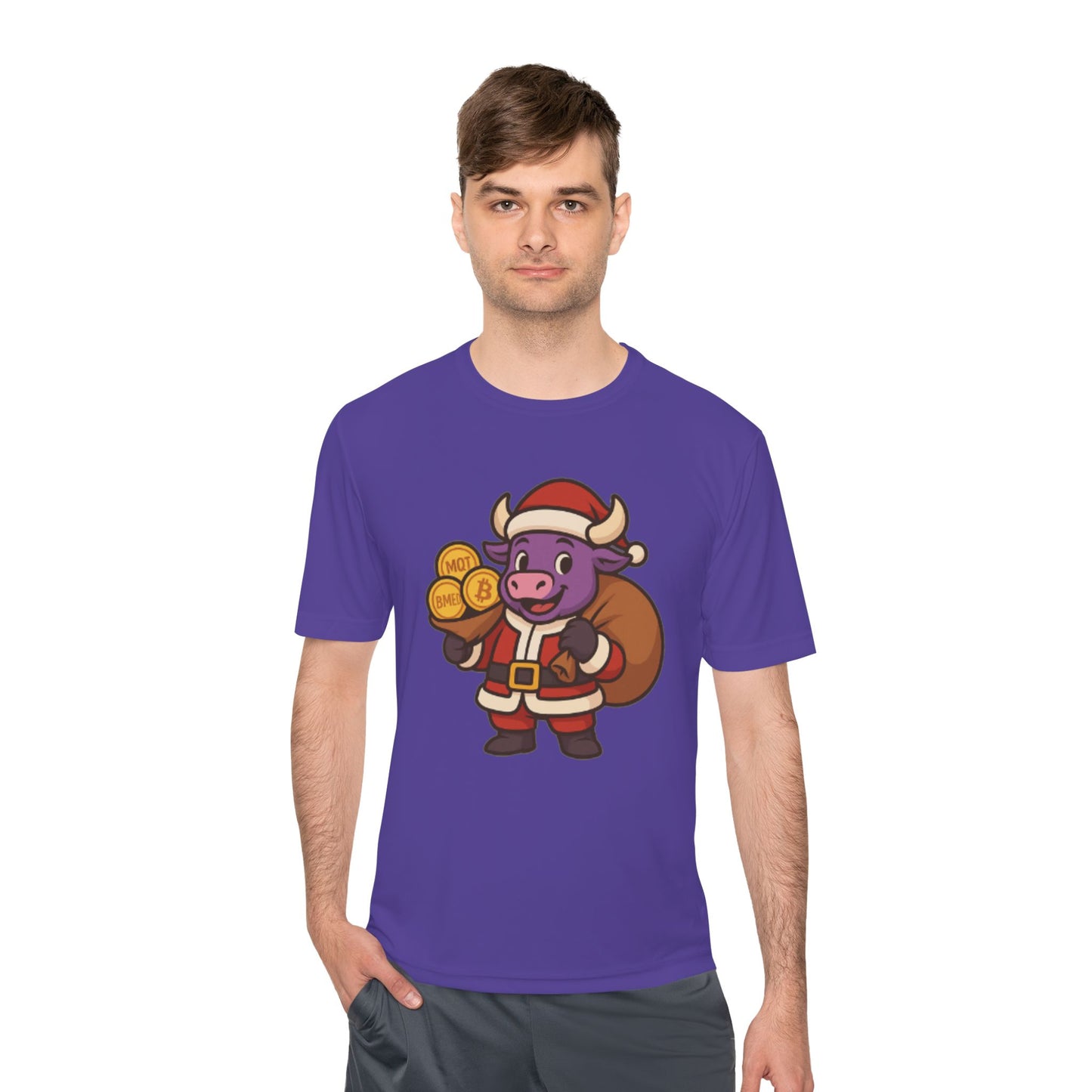 Felipe The Bull Santa Unisex Moisture Wicking Tee