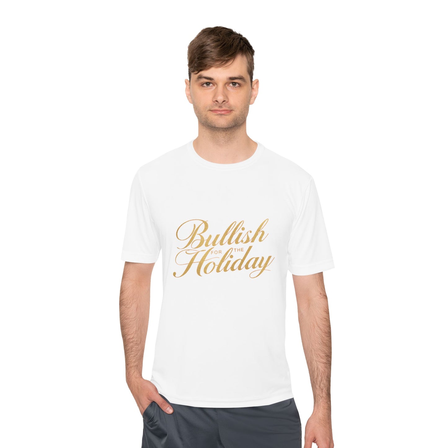 Bullish for the Holiday Tee - Gold Script Holiday Graphic Shirt