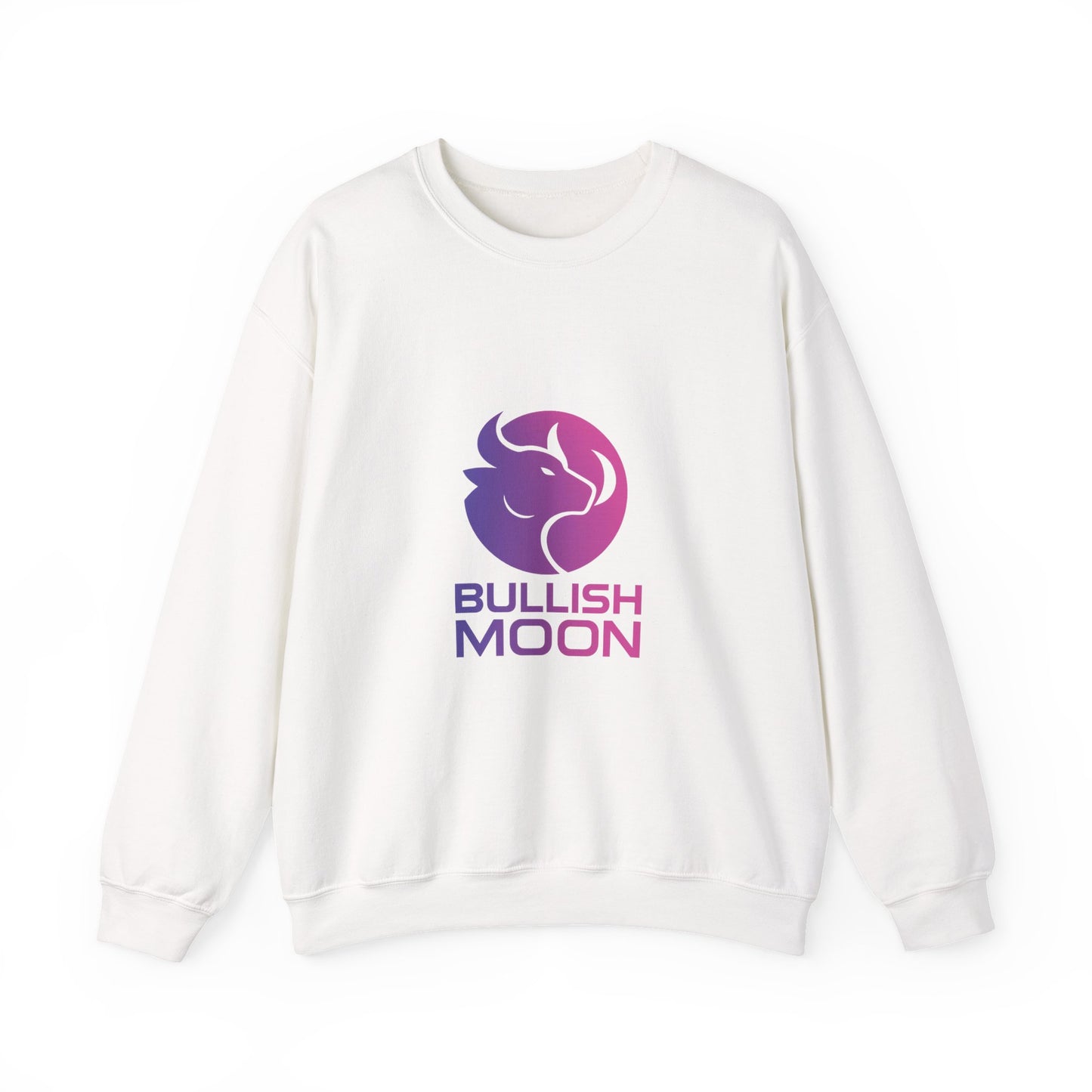 Bullish Moon Crewneck Sweatshirt — Gradient Bull Logo Pullover