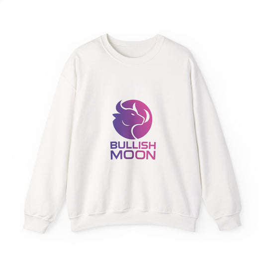 Bullish Moon Crewneck Sweatshirt — Gradient Bull Logo Pullover