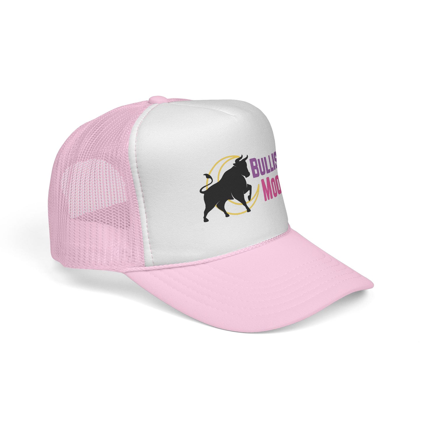 Bullish Moon Trucker Hat — Retro Bull Logo Cap