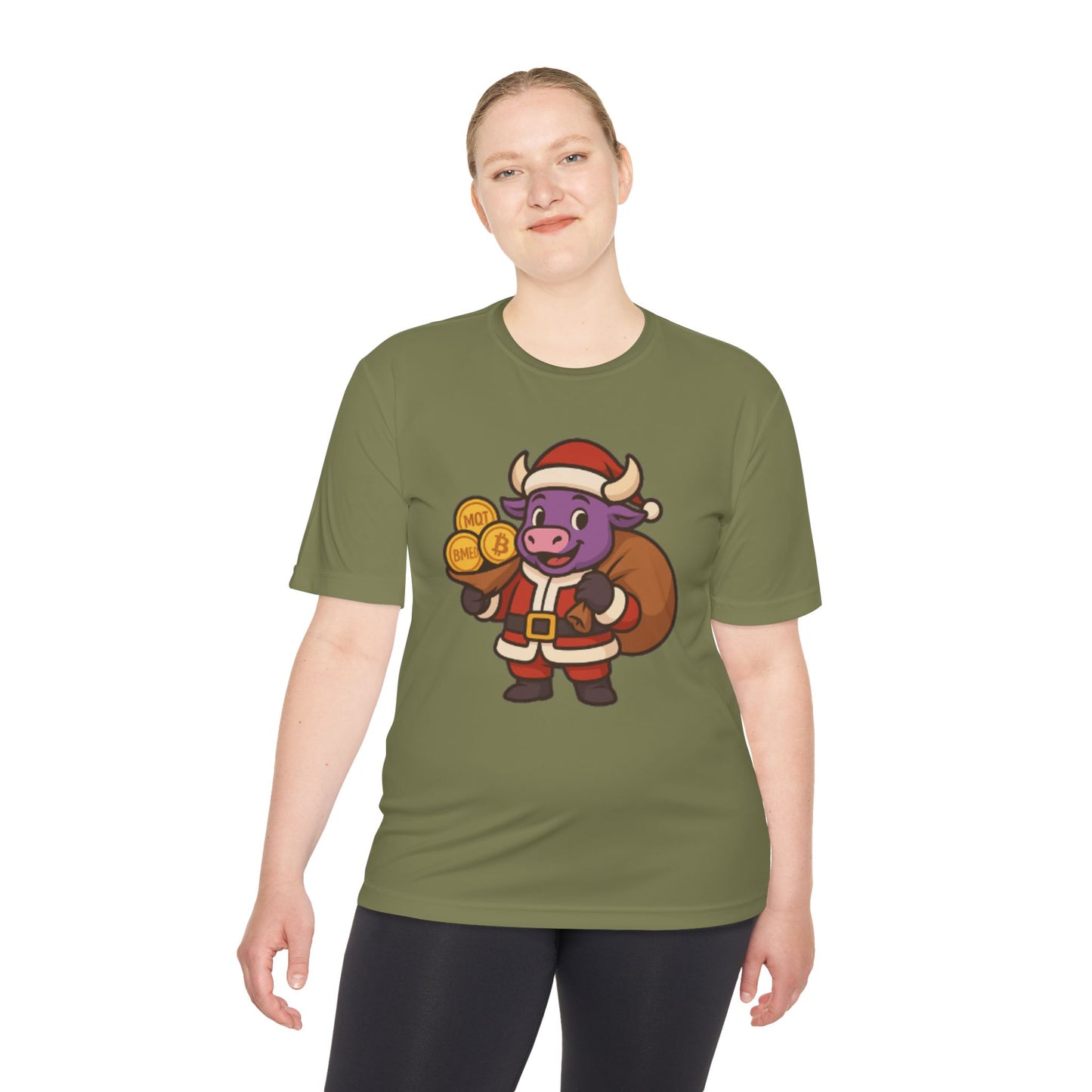 Felipe The Bull Santa Unisex Moisture Wicking Tee