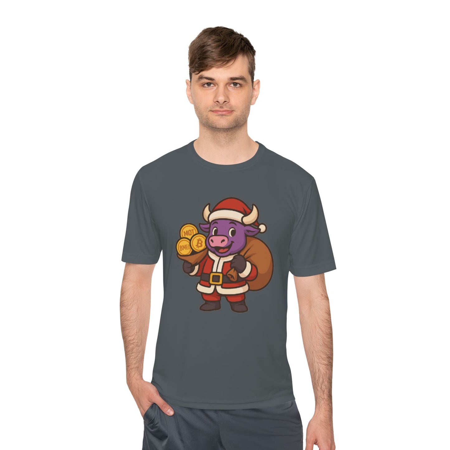 Felipe The Bull Santa Unisex Moisture Wicking Tee