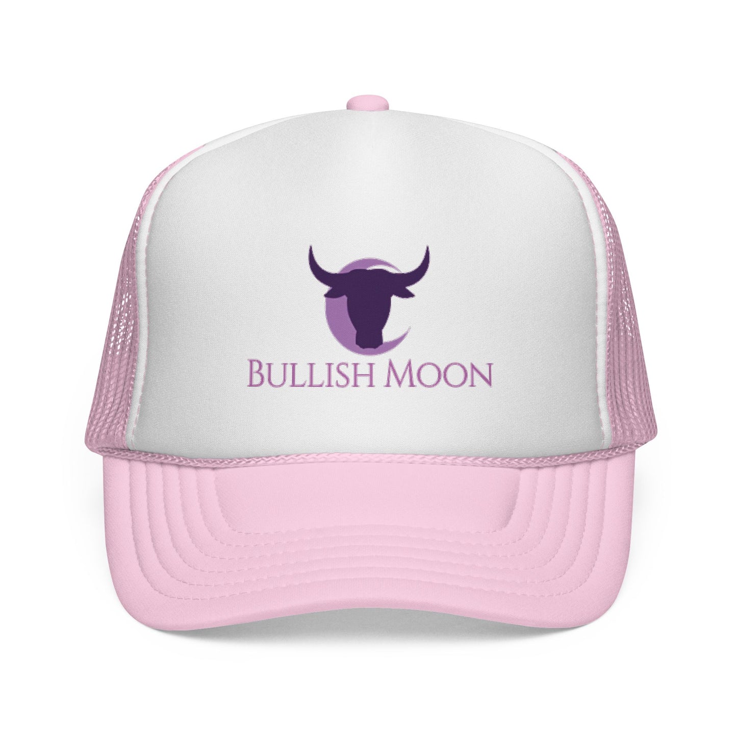 🧢 Bullish Moon Trucker Hat – Minimal Logo Edition