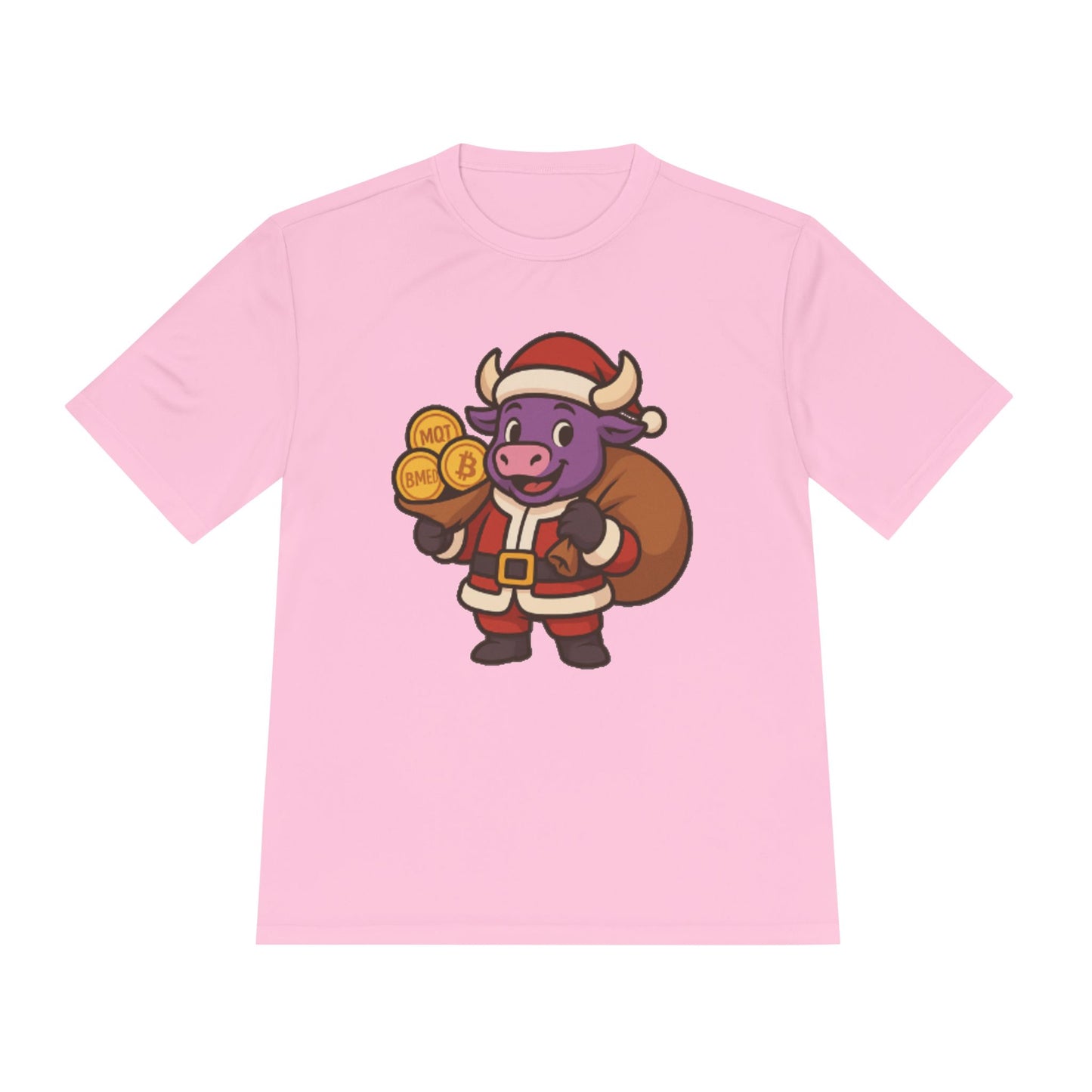 Felipe The Bull Santa Unisex Moisture Wicking Tee