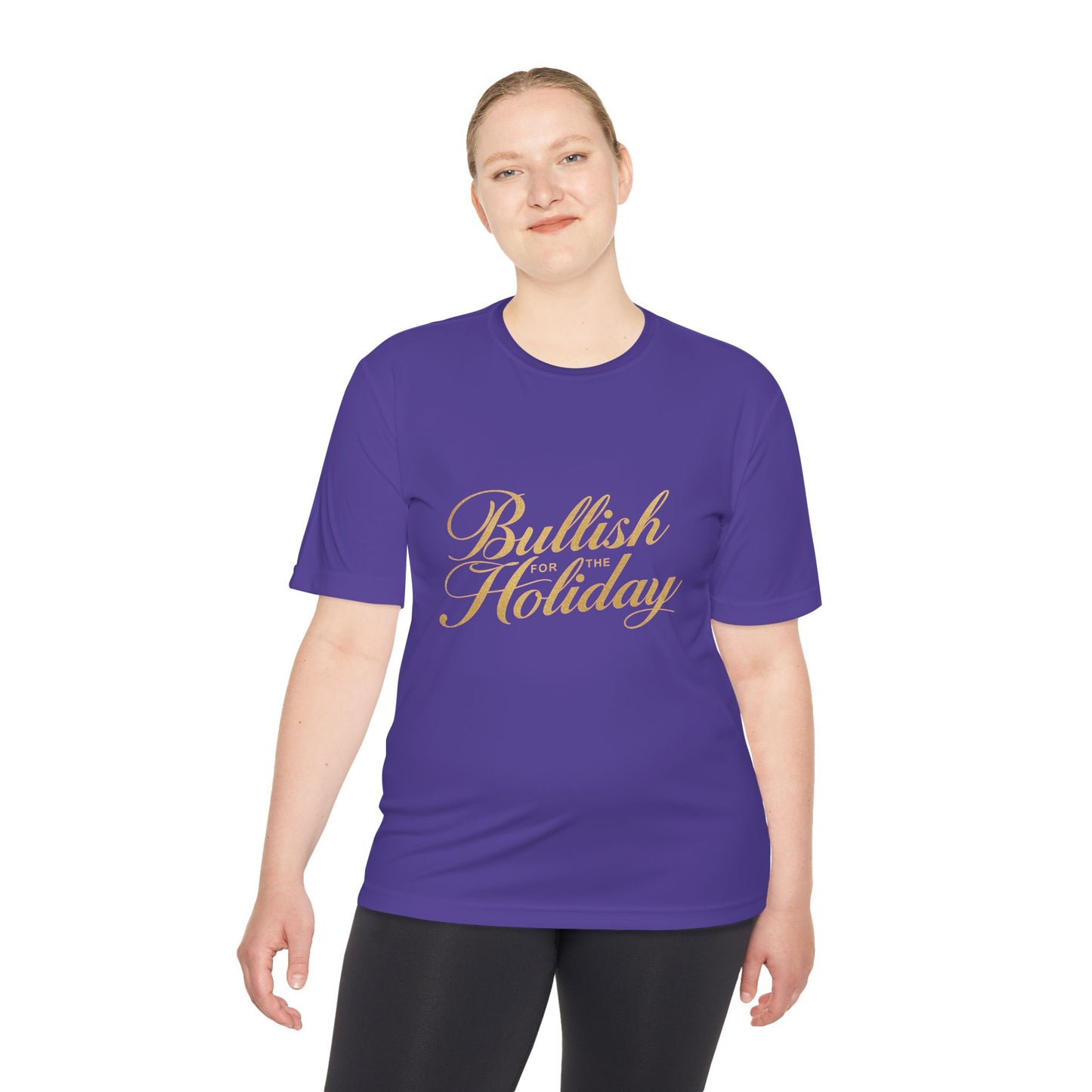Bullish for the Holiday Tee - Gold Script Holiday Graphic Shirt