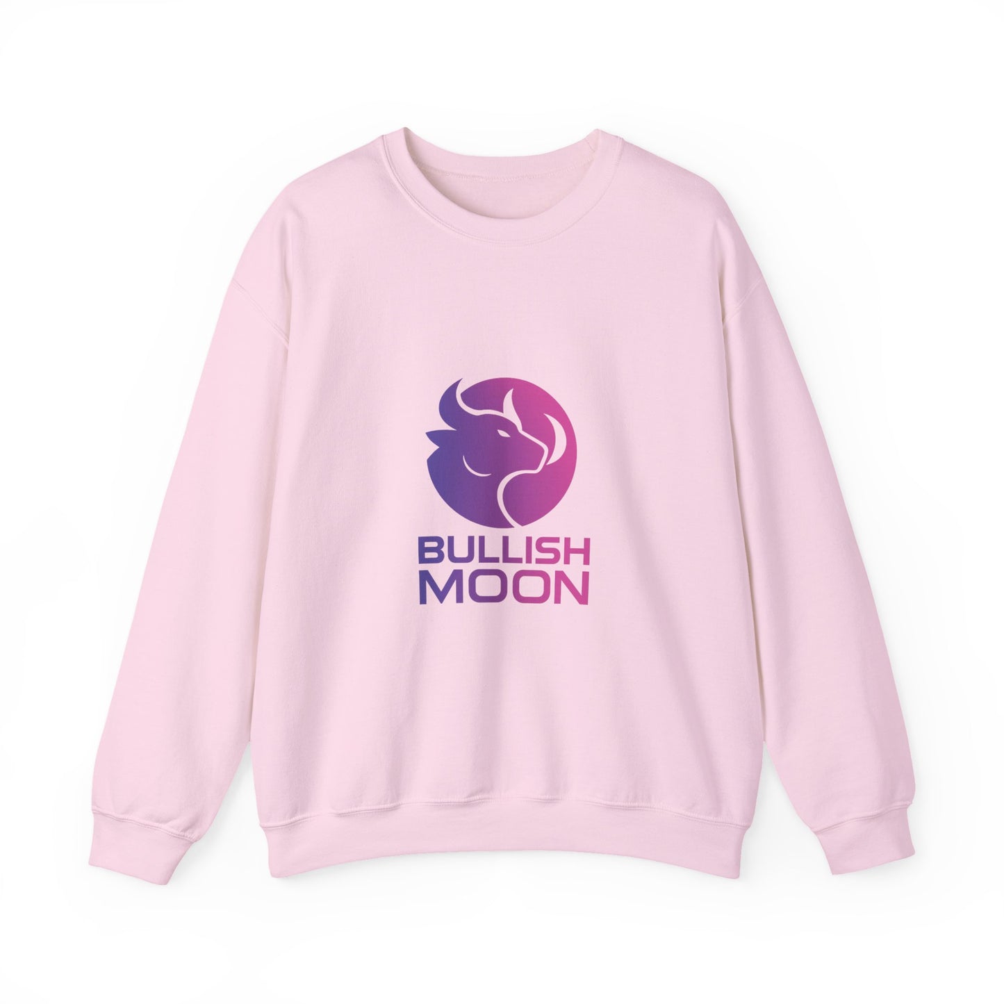Bullish Moon Crewneck Sweatshirt — Gradient Bull Logo Pullover