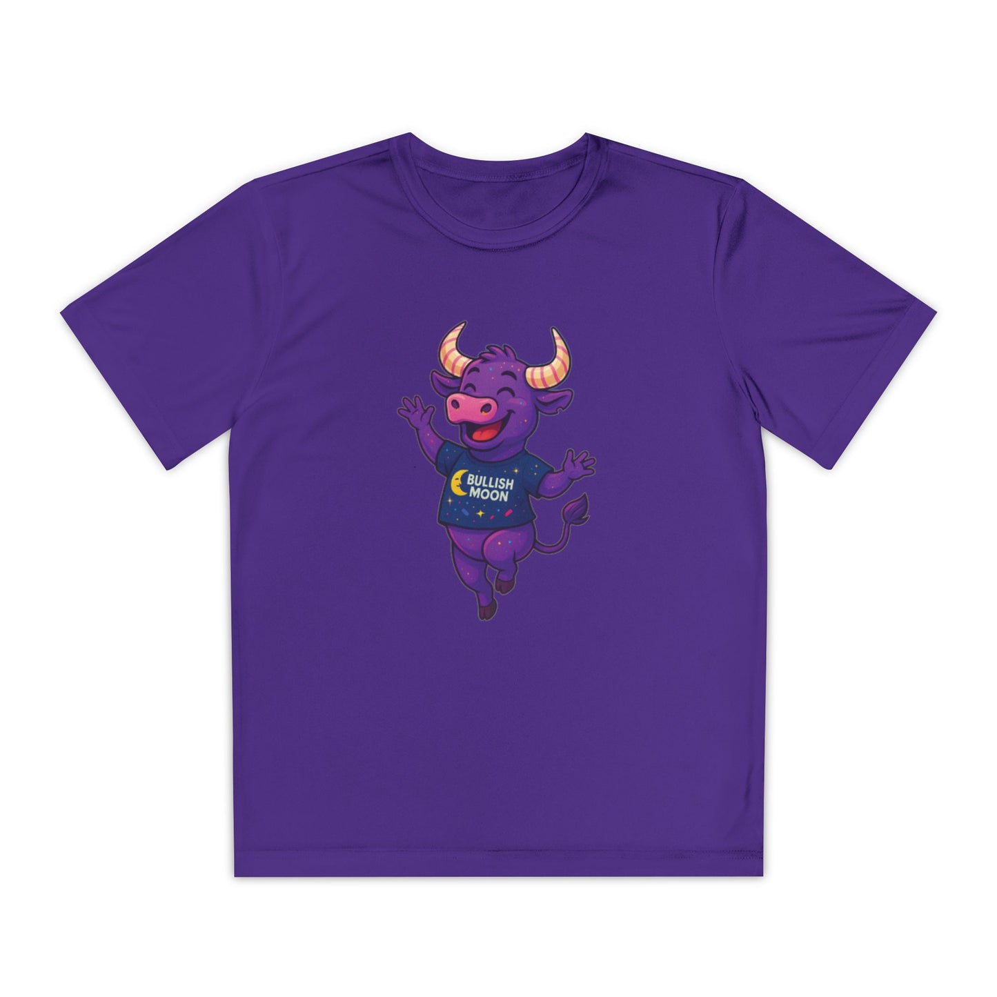 Youth T-Shirt-Bullish Moon Felipe Wicking Tee for kids