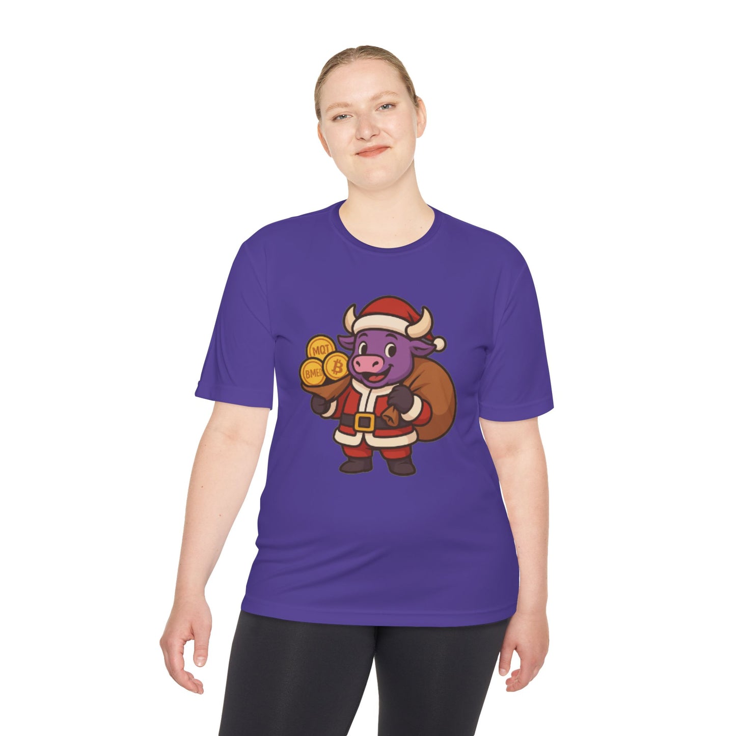 Felipe The Bull Santa Unisex Moisture Wicking Tee