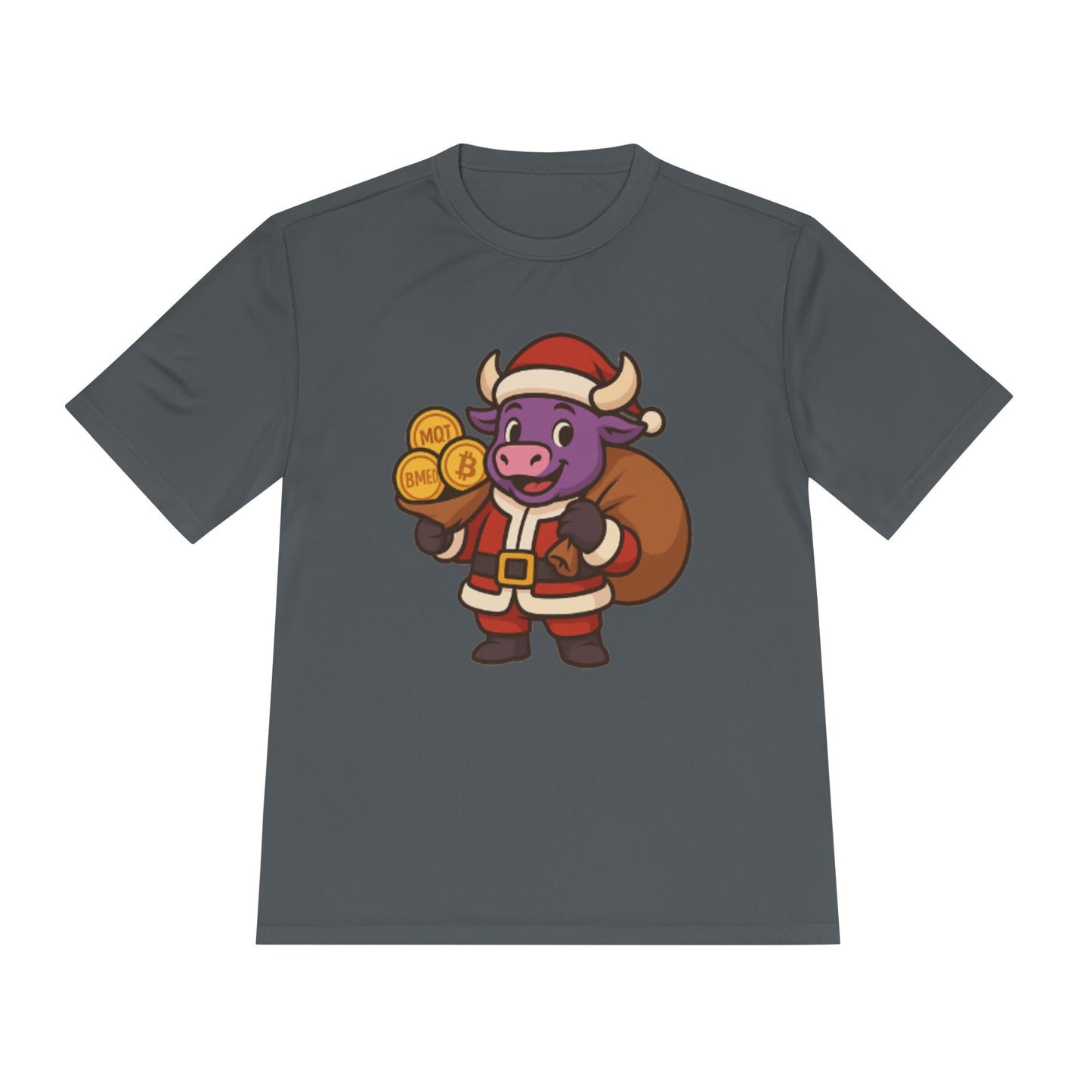 Felipe The Bull Santa Unisex Moisture Wicking Tee