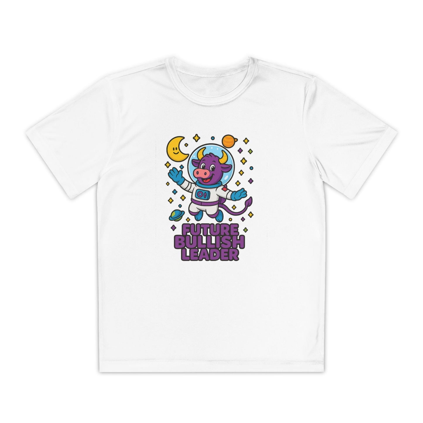 Youth T-shirt — Future Bullish Leader Wicking Tee for kids