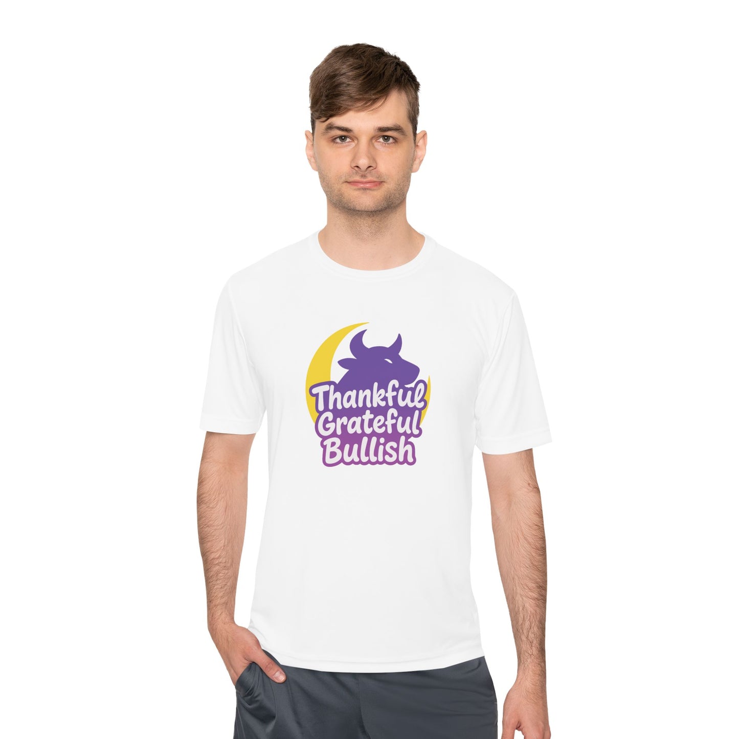 Thankful Grateful Bullish Unisex Moisture Wicking Tee