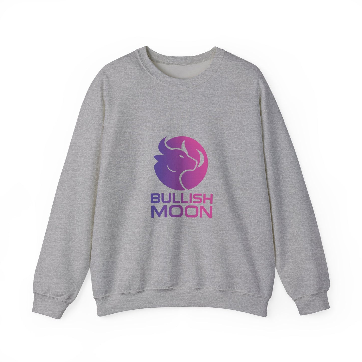 Bullish Moon Crewneck Sweatshirt — Gradient Bull Logo Pullover