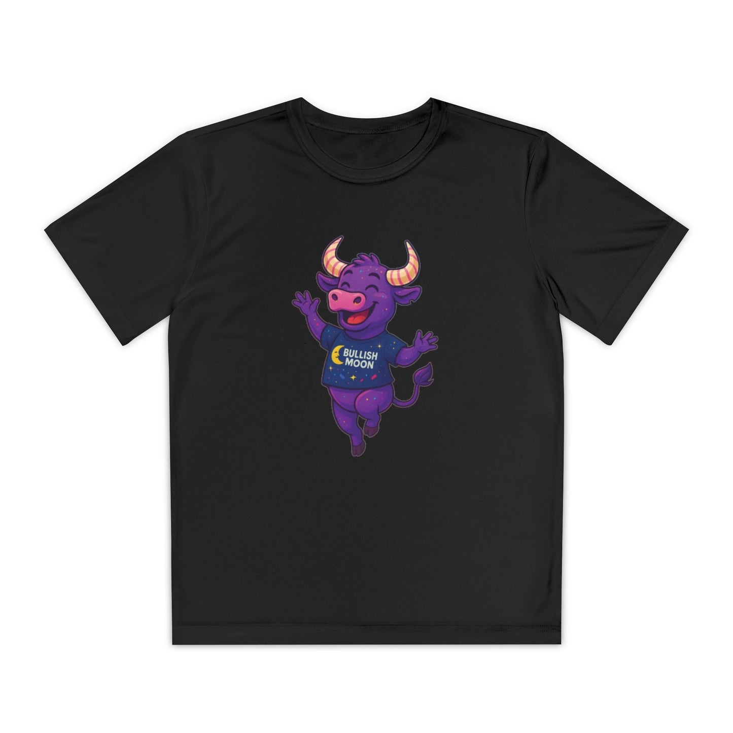 Youth T-Shirt-Bullish Moon Felipe Wicking Tee for kids