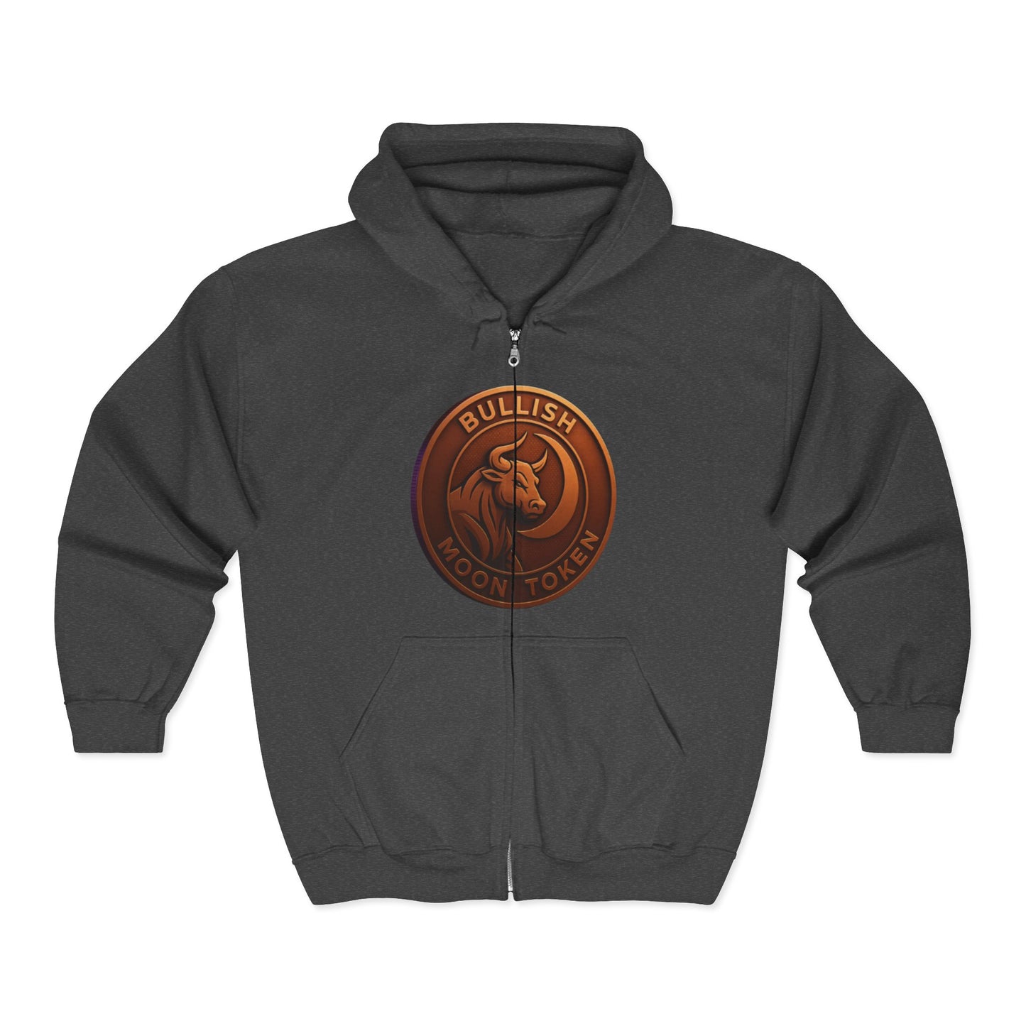 Bullish Moon Token Hooded Sweatshirt, Crypto Gear, Unisex Hoodie