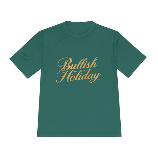Bullish for the Holiday Tee - Gold Script Holiday Graphic Shirt
