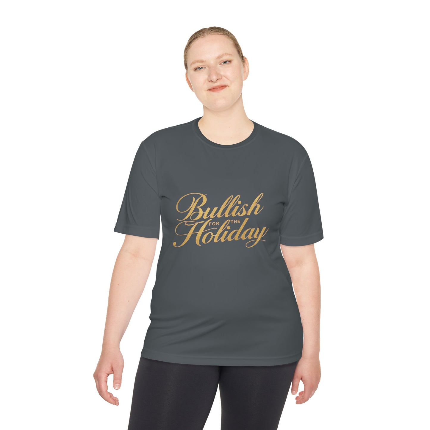 Bullish for the Holiday Tee - Gold Script Holiday Graphic Shirt