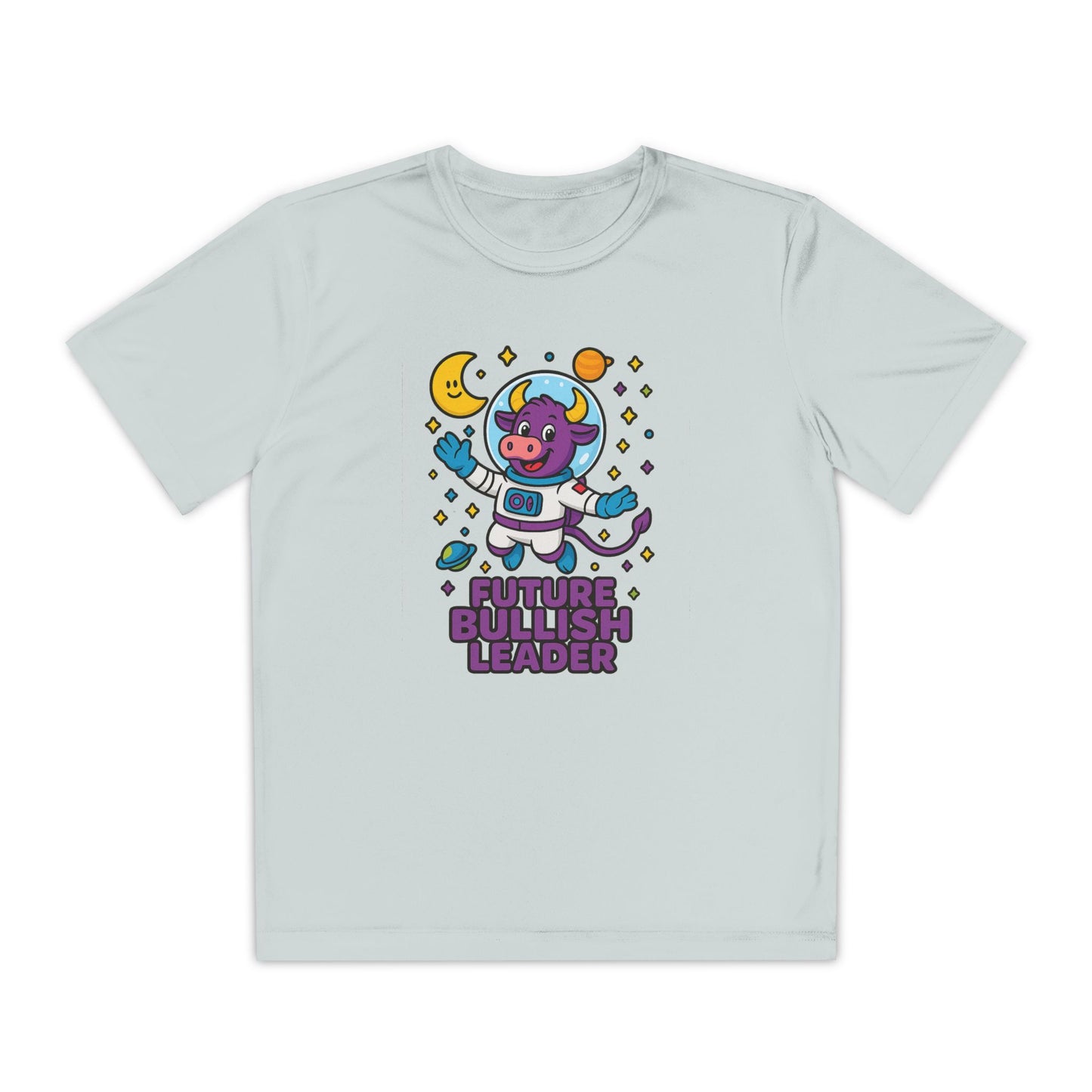 Youth T-shirt — Future Bullish Leader Wicking Tee for kids