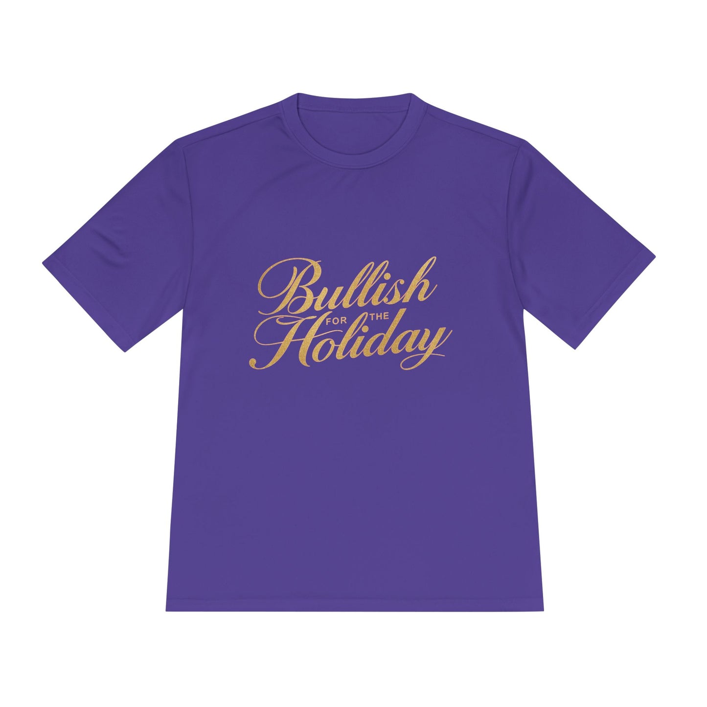 Bullish for the Holiday Tee - Gold Script Holiday Graphic Shirt