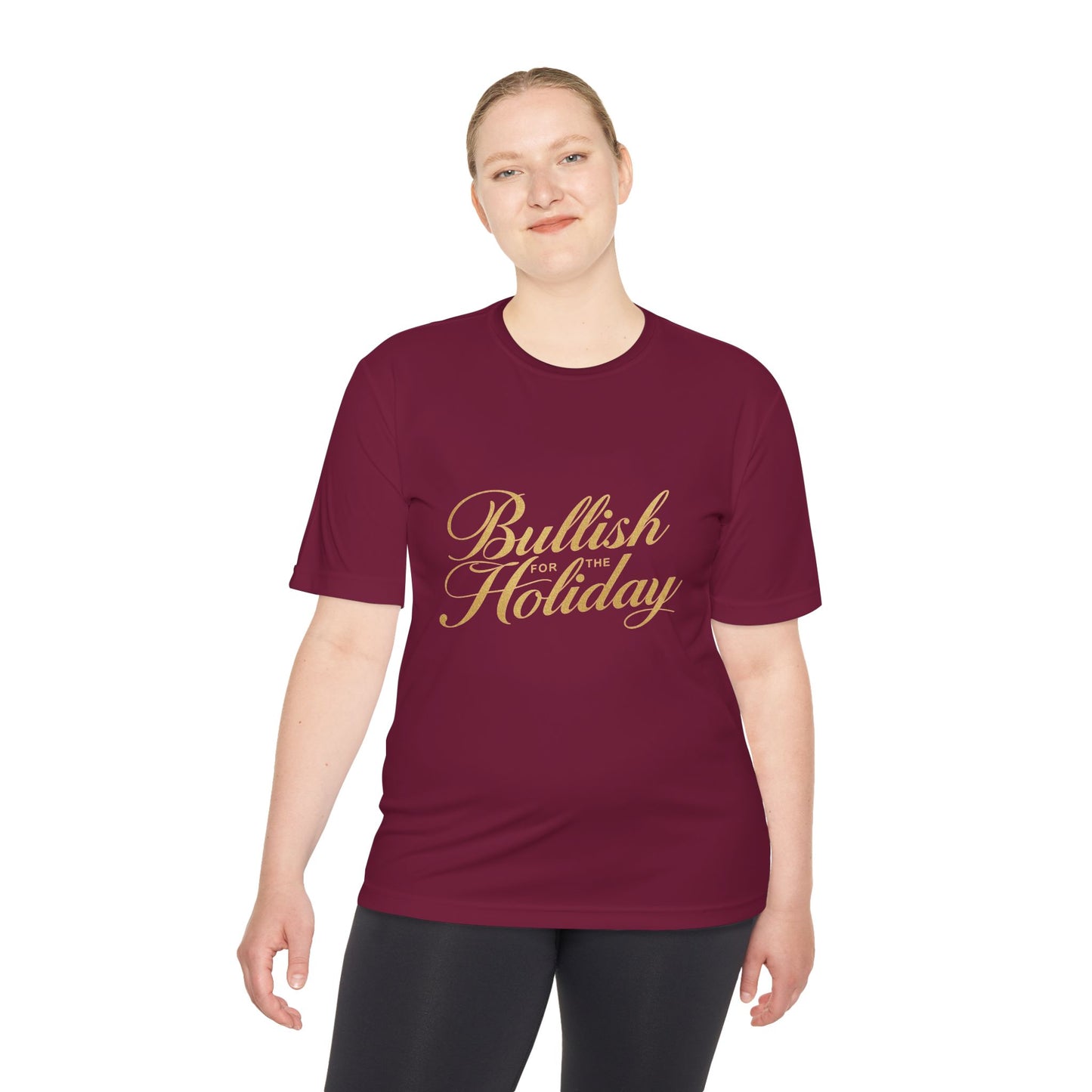 Bullish for the Holiday Tee - Gold Script Holiday Graphic Shirt