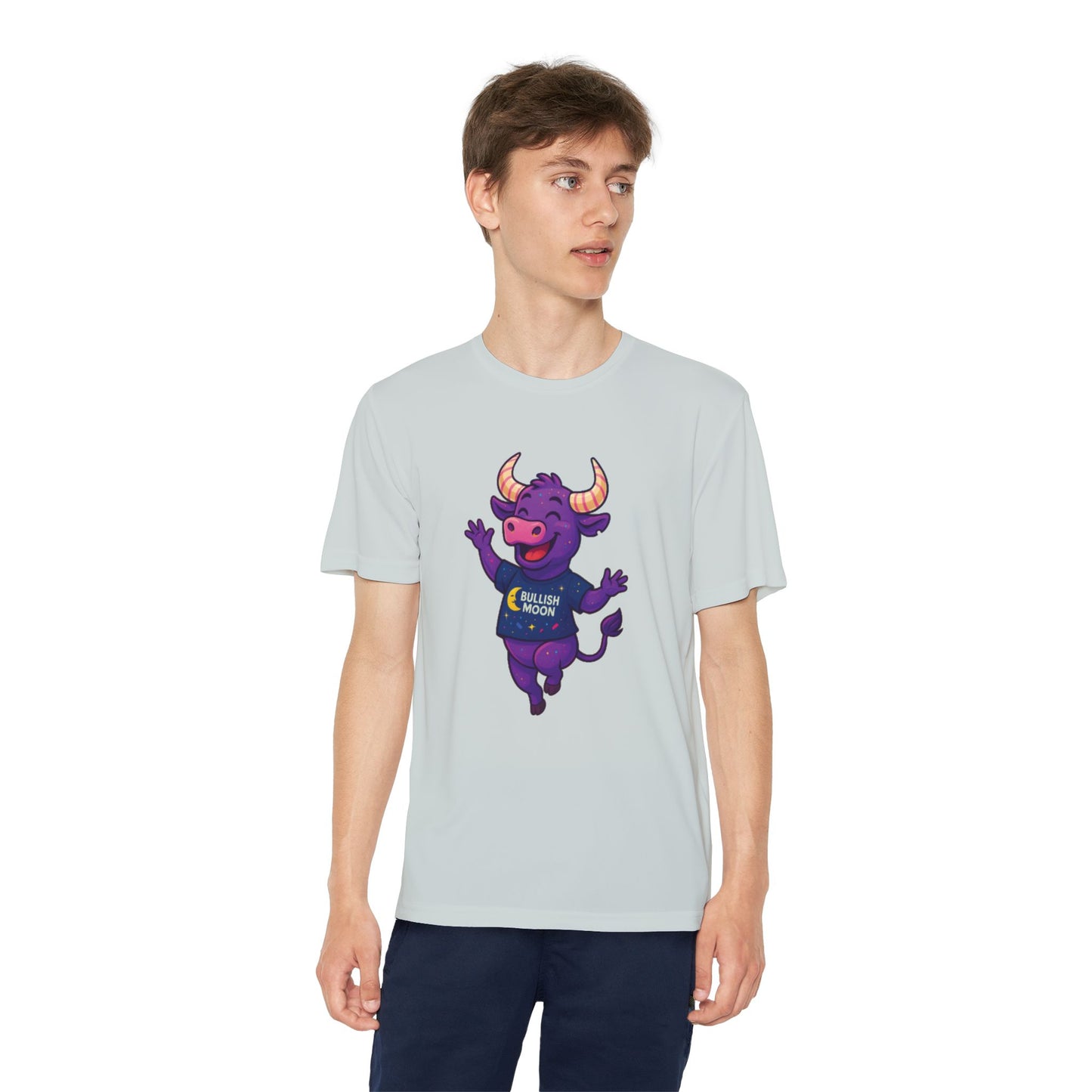 Youth T-Shirt-Bullish Moon Felipe Wicking Tee for kids
