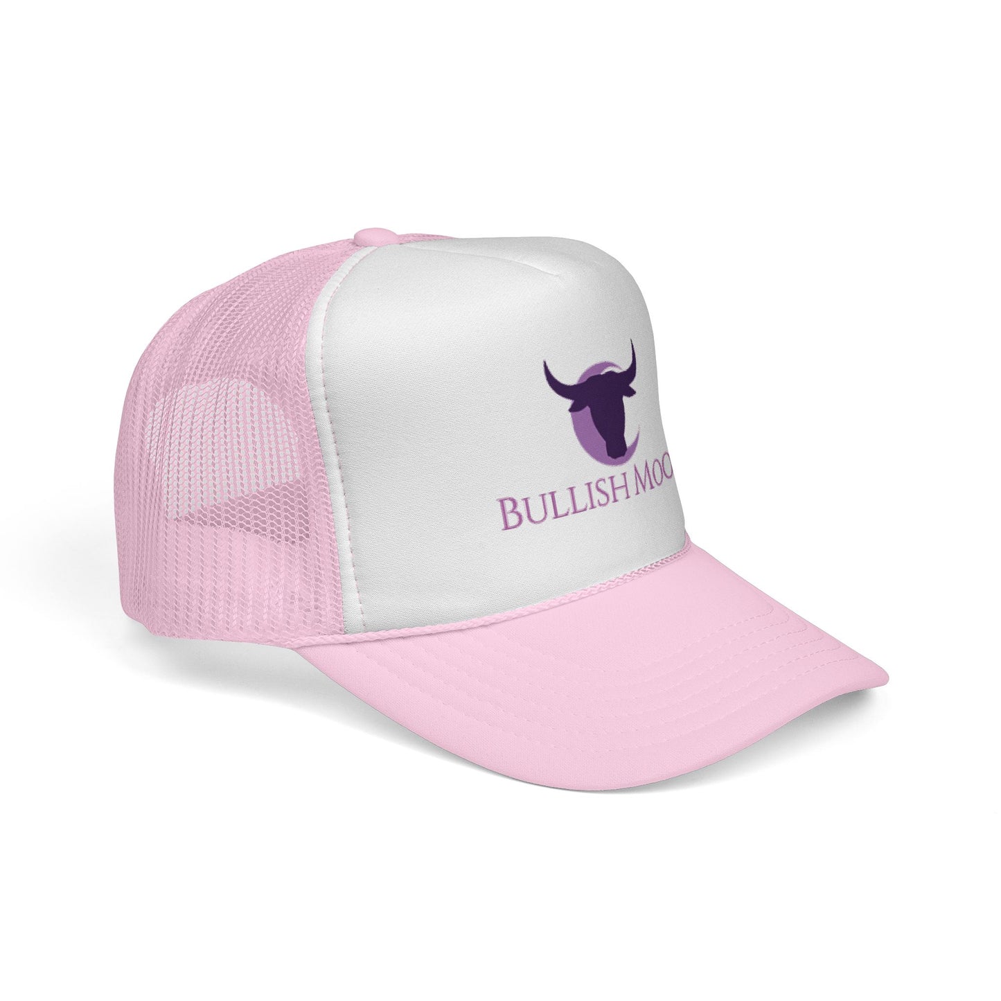 🧢 Bullish Moon Trucker Hat – Minimal Logo Edition