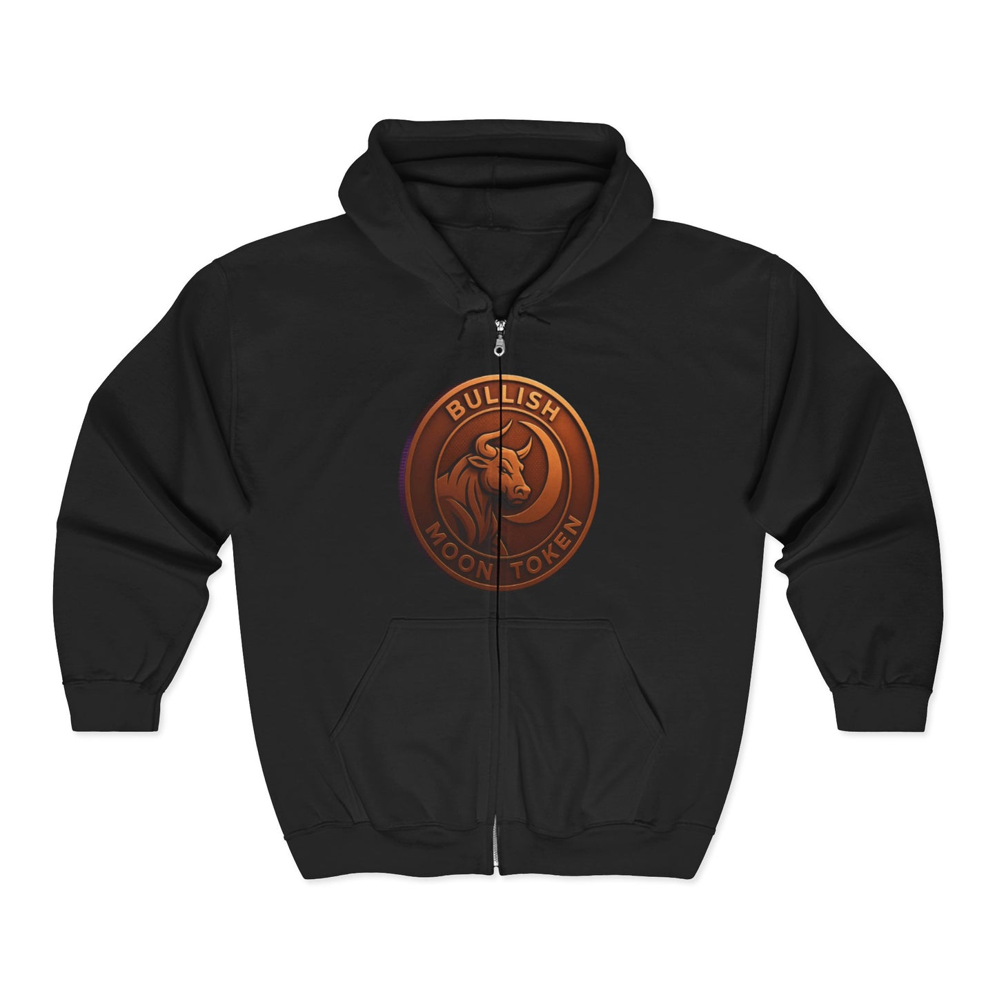 Bullish Moon Token Hooded Sweatshirt, Crypto Gear, Unisex Hoodie