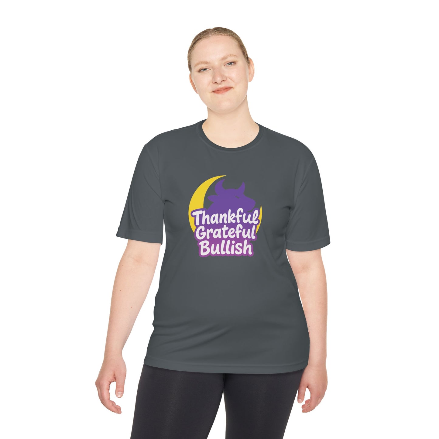 Thankful Grateful Bullish Unisex Moisture Wicking Tee